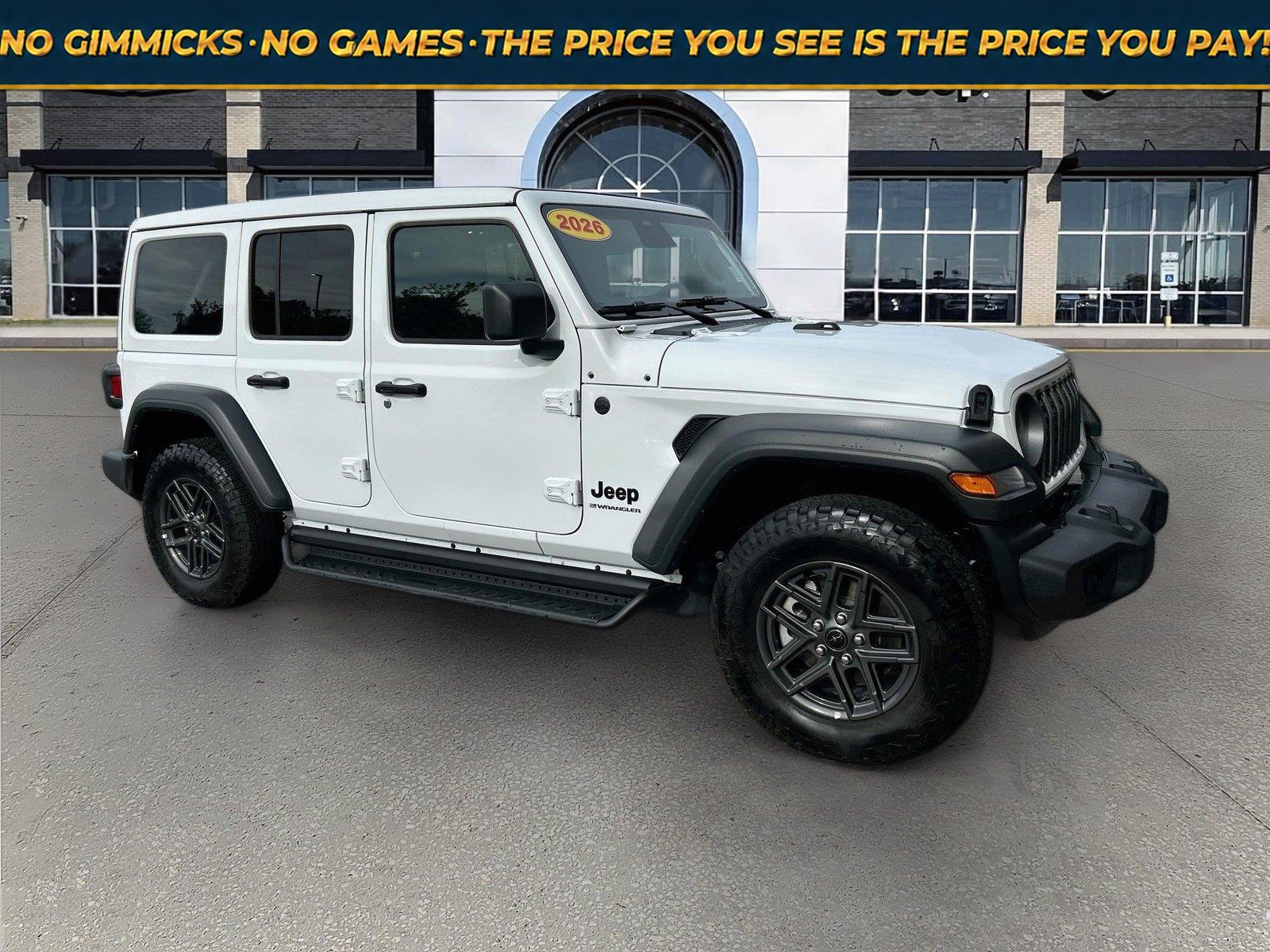 Bright White Clearcoat 2026 Jeep Wrangler SUV / Crossover Four-Wheel Drive 8-Speed Automatic