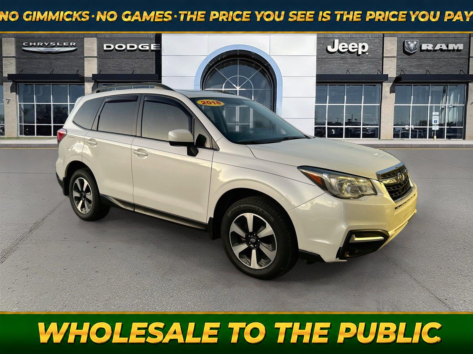 Crystal White Pearl 2018 Subaru Forester SUV / Crossover All-Wheel Drive Continuously Variable Transmission