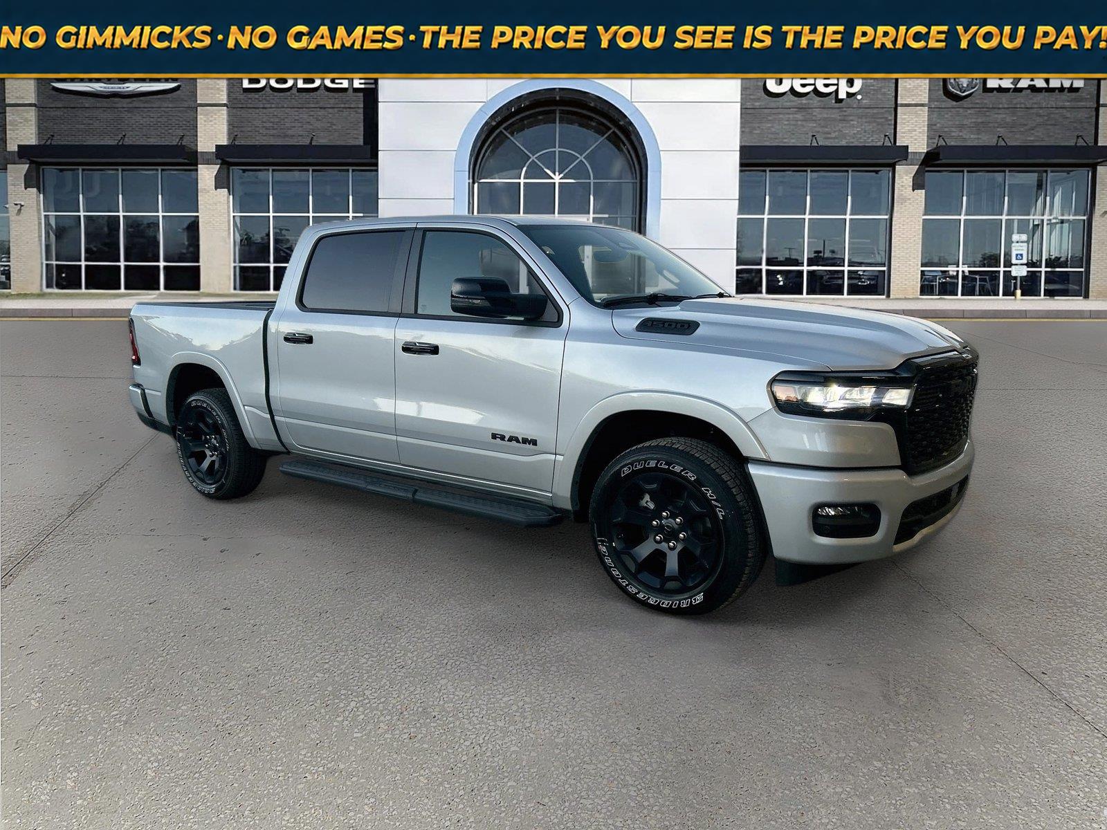 Silver Zynith 2026 RAM 1500 Pickup Truck Four-Wheel Drive 8-Speed Automatic