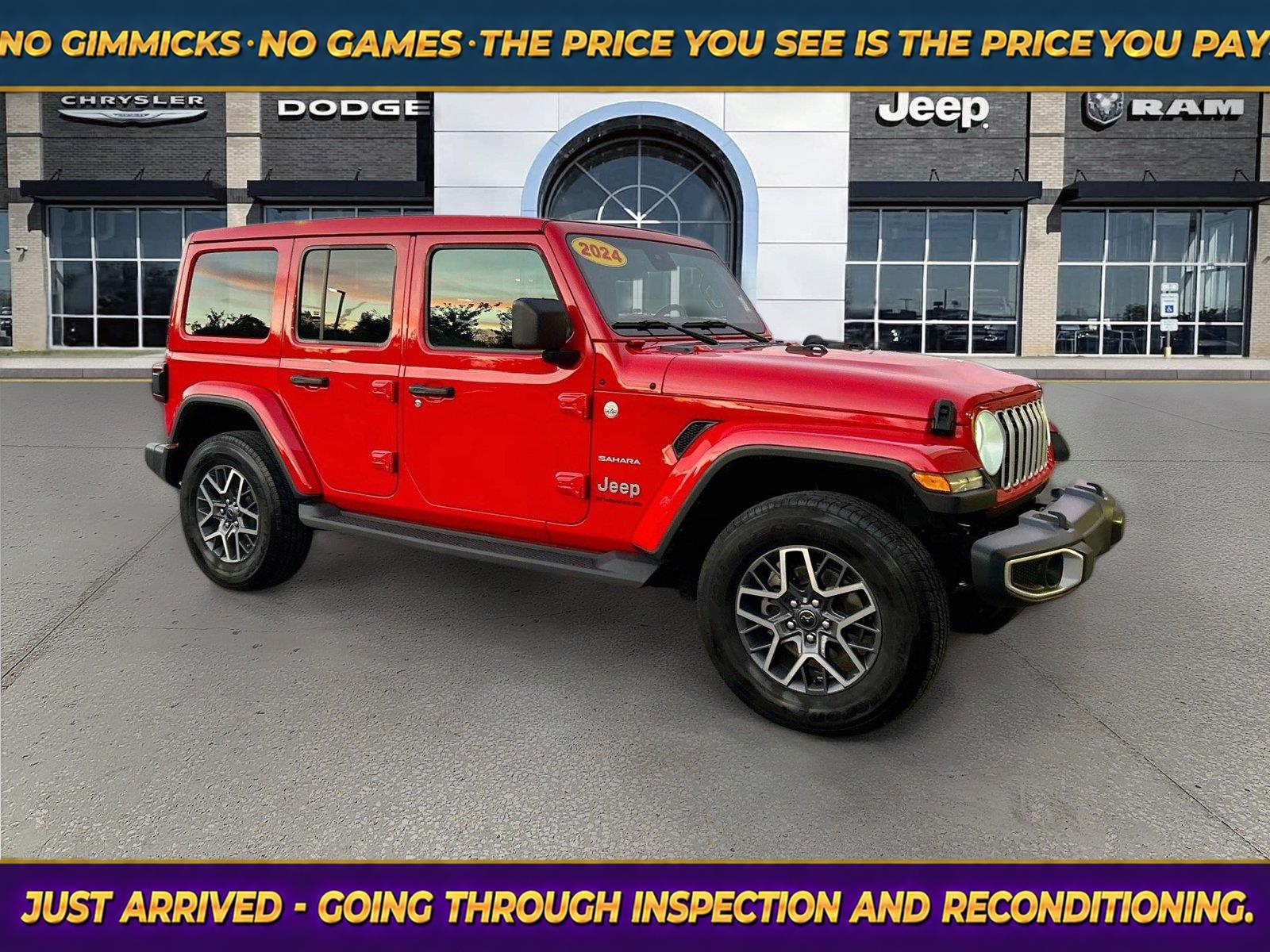 Firecracker Red Clearcoat 2024 Jeep Wrangler SUV / Crossover Four-Wheel Drive 8-Speed Automatic