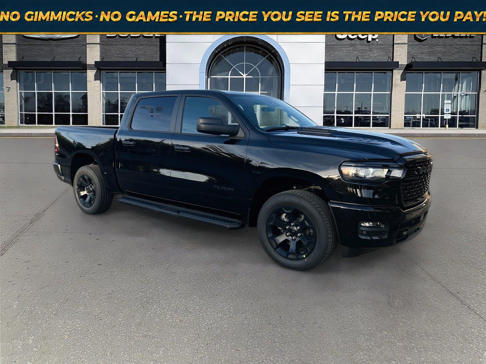 Diamond Black Crystal Pearlcoat 2027 RAM 1500 Pickup Truck Four-Wheel Drive 8-Speed Automatic