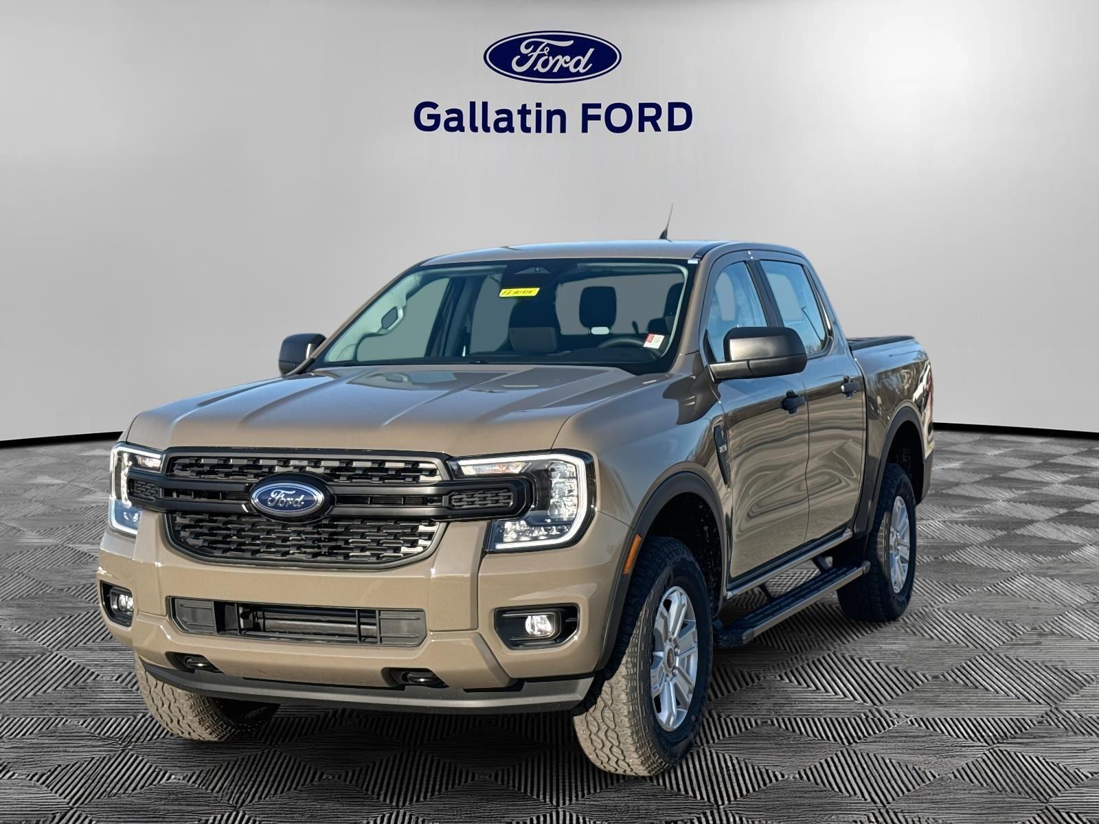 Marsh Gray 2025 Ford Ranger XL SuperCrew 4WD Pickup Truck Four-Wheel Drive Automatic