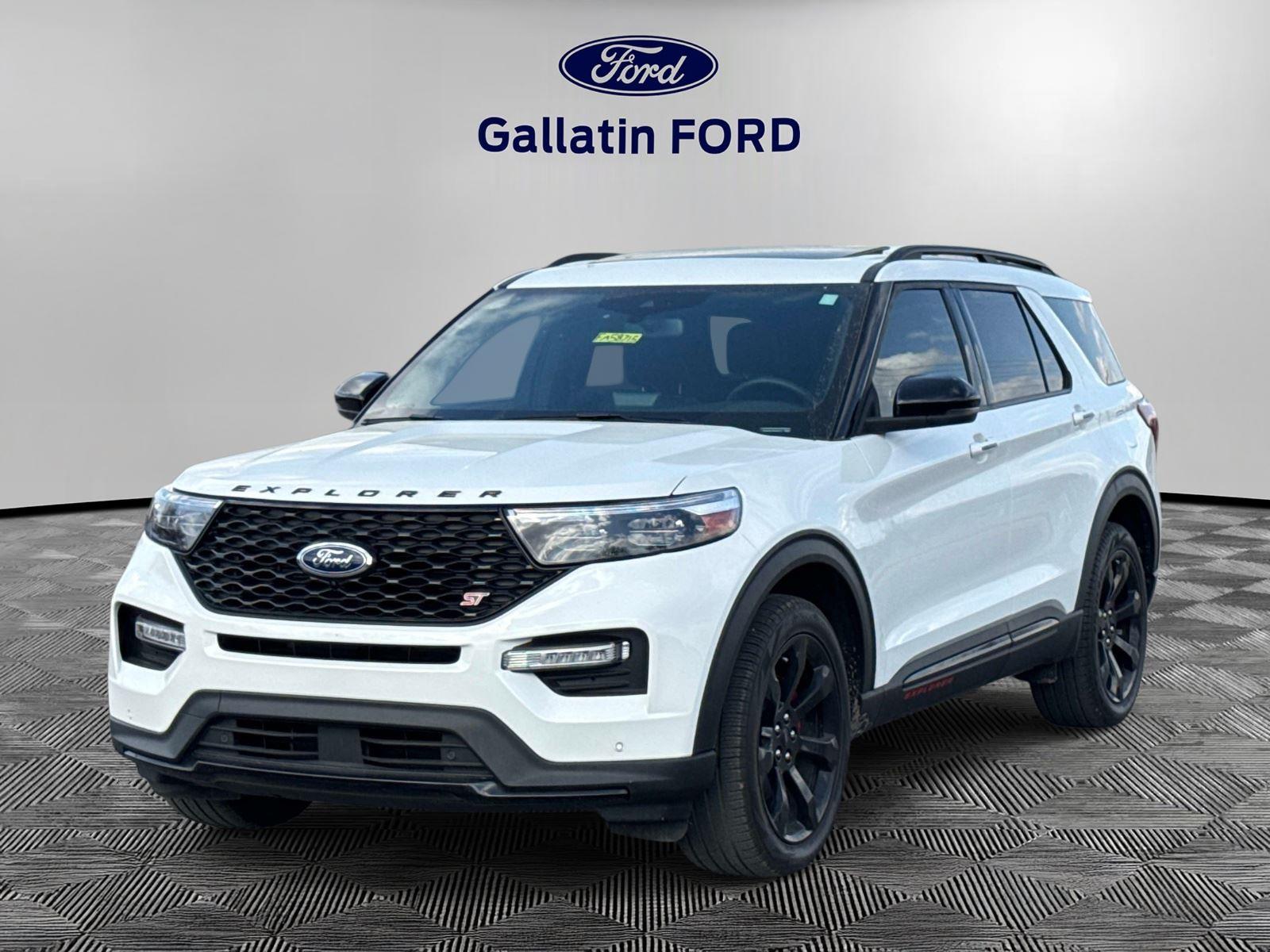 Star White Metallic Tri-Coat 2024 Ford Explorer ST AWD SUV / Crossover All-Wheel Drive Automatic