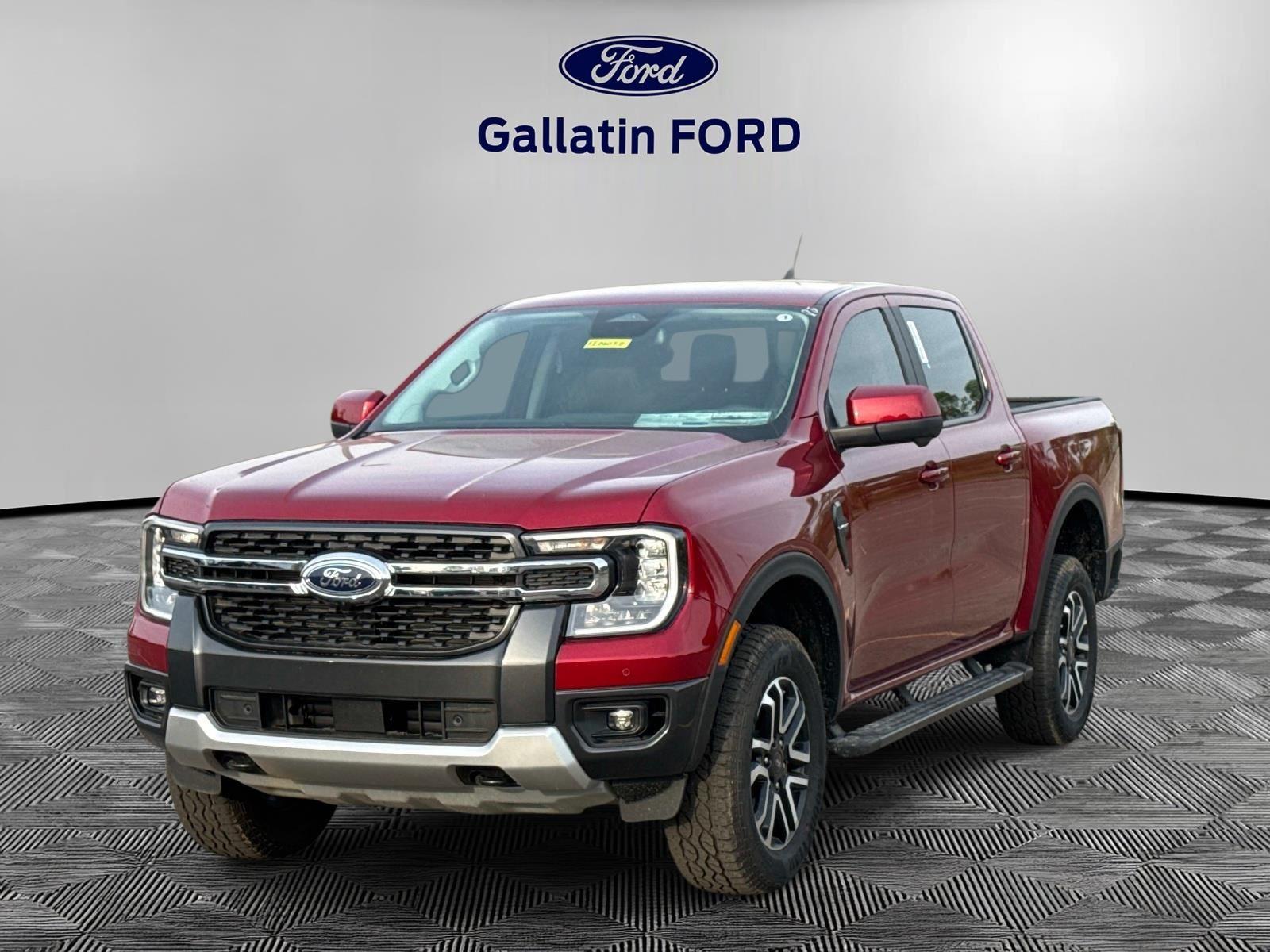 Ruby Red Metallic Tinted Clearcoat 2026 Ford Ranger Lariat SuperCrew 4WD Pickup Truck Four-Wheel Drive Automatic