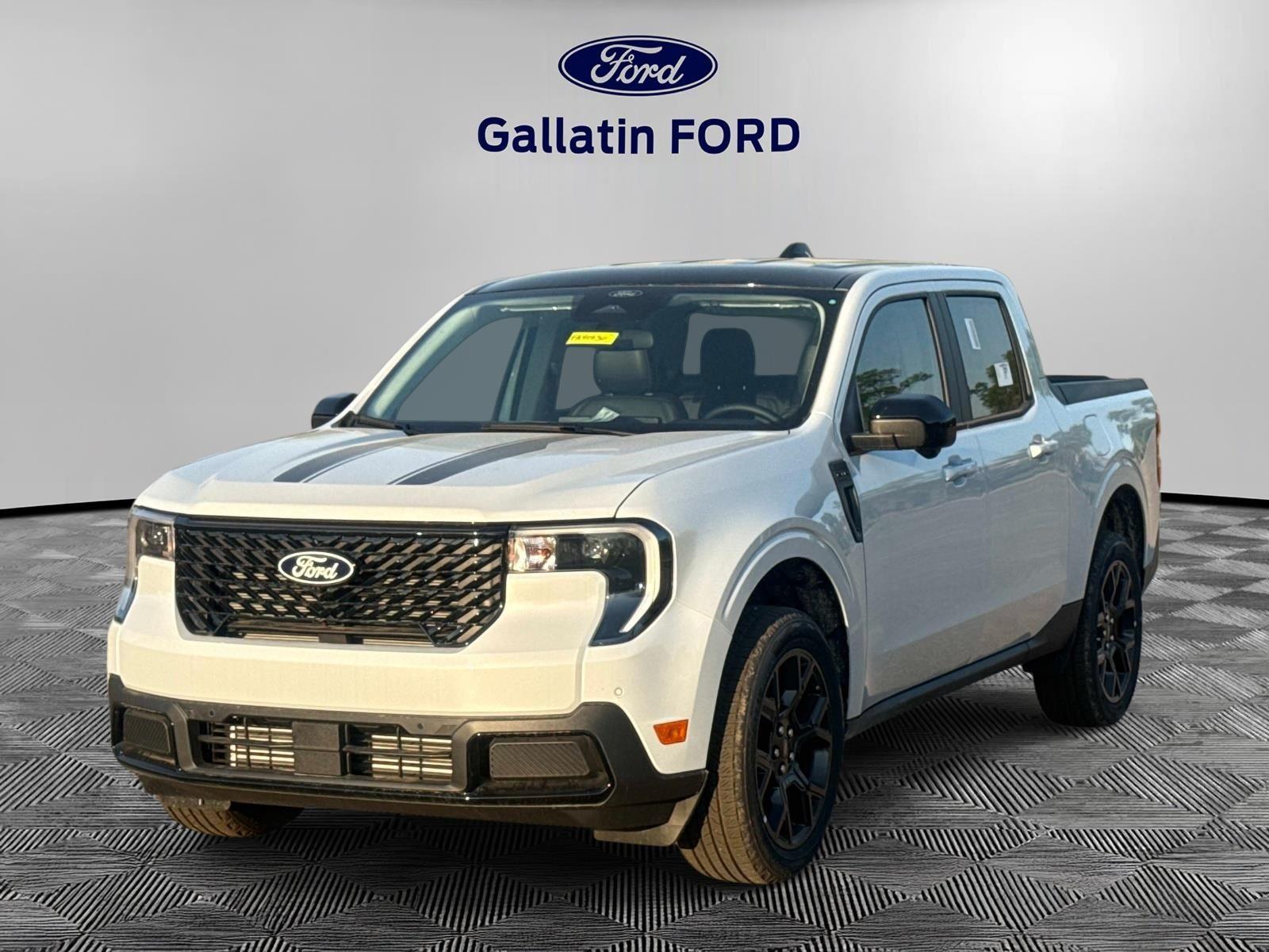 Space White Metallic 2026 Ford Maverick Lariat SuperCrew AWD Pickup Truck All-Wheel Drive Continuously Variable Transmission