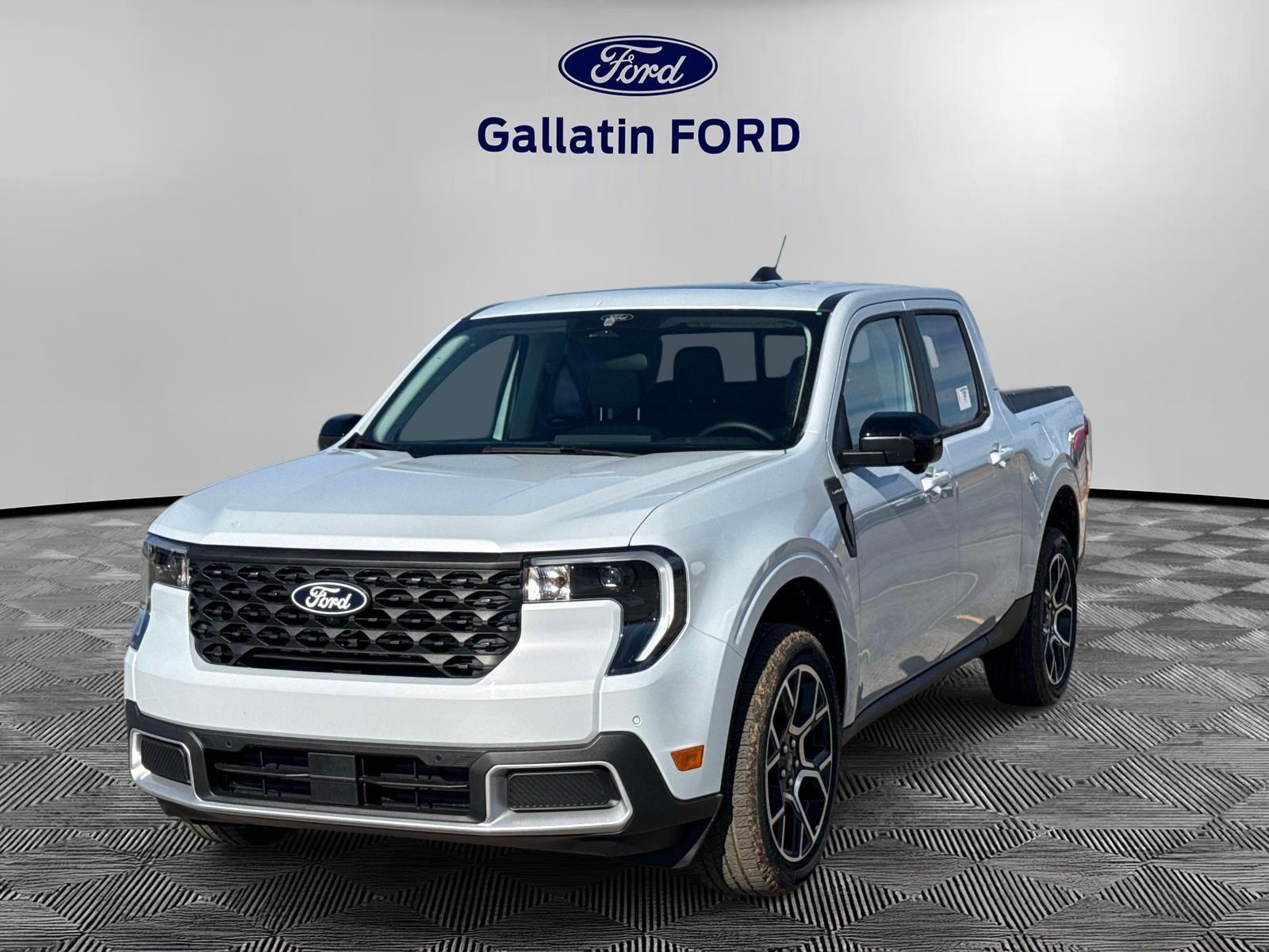 Space White Metallic 2026 Ford Maverick Lariat SuperCrew AWD Pickup Truck All-Wheel Drive Continuously Variable Transmission