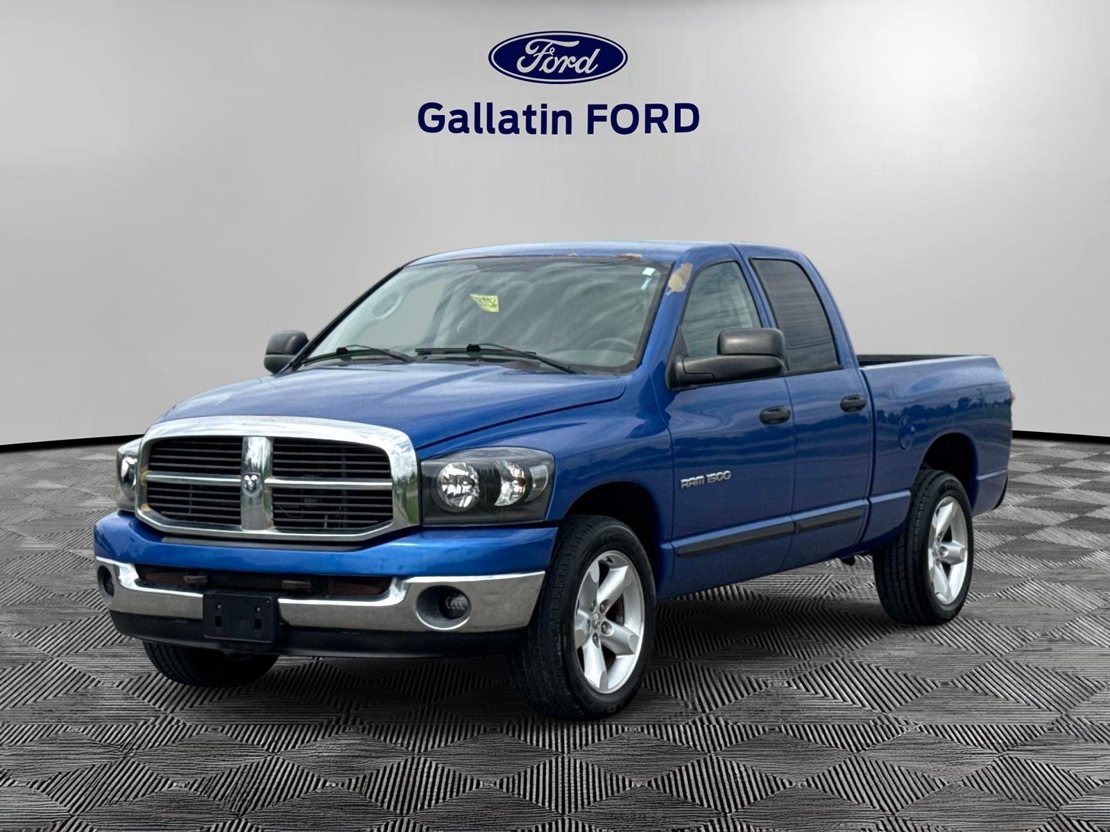 Electric Blue Pearlcoat 2007 Dodge RAM 1500 Pickup Truck Rear-Wheel Drive 5-Speed Automatic