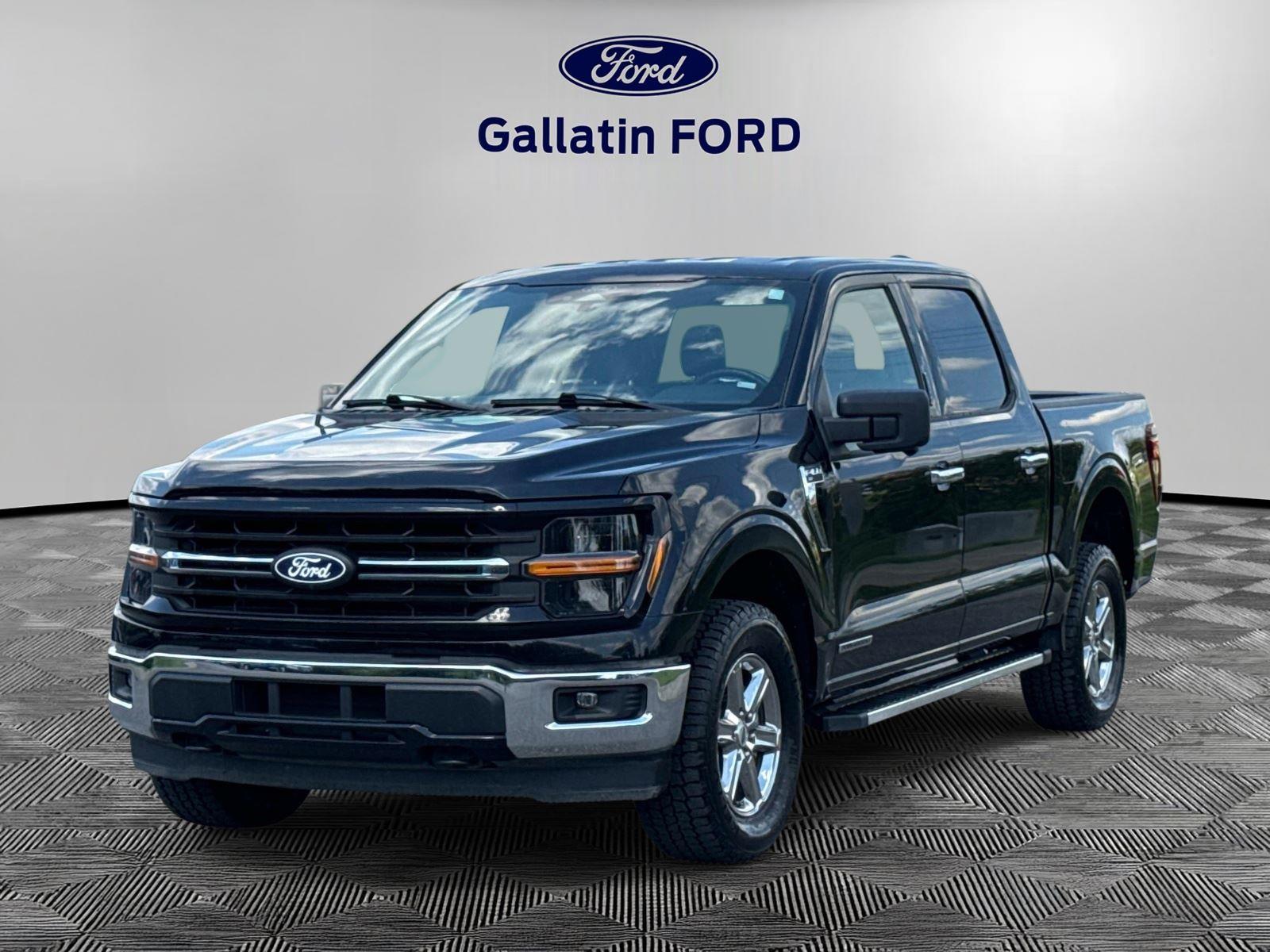 Agate Black Metallic 2024 Ford F-150 XLT SuperCrew 4WD Pickup Truck Four-Wheel Drive Automatic