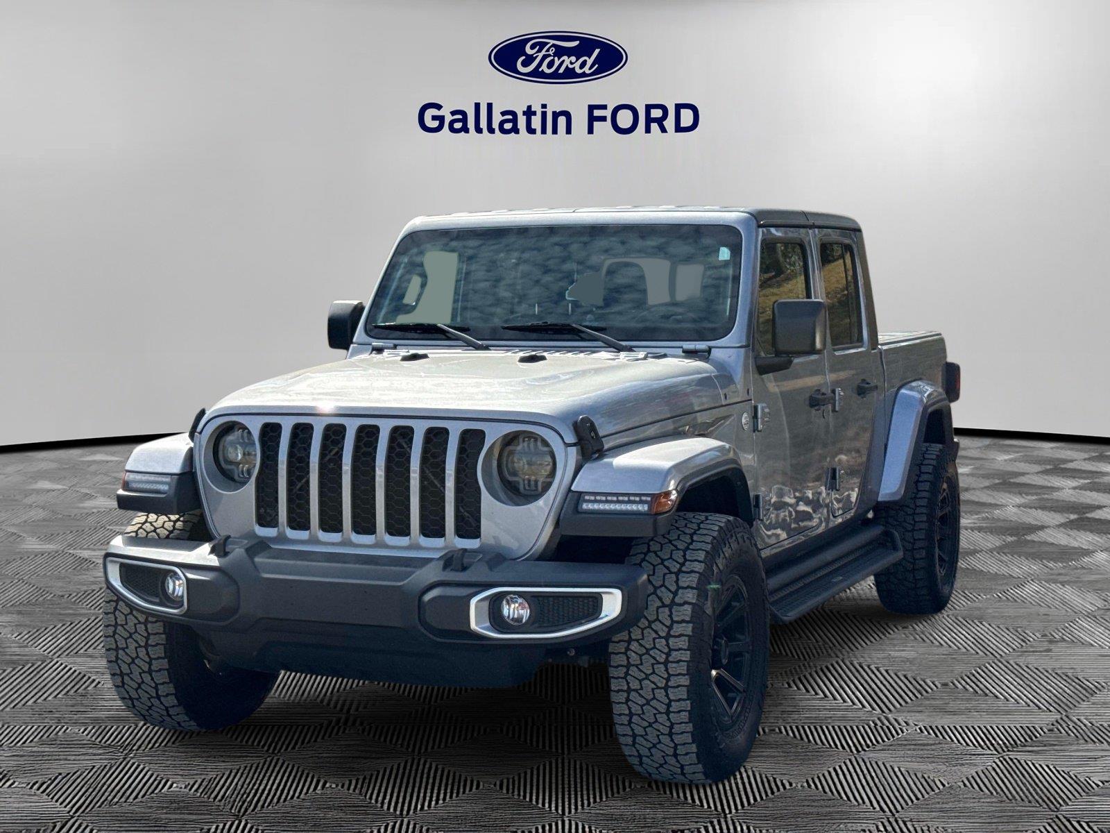 Silver 2020 Jeep Gladiator Pickup Truck Four-Wheel Drive
