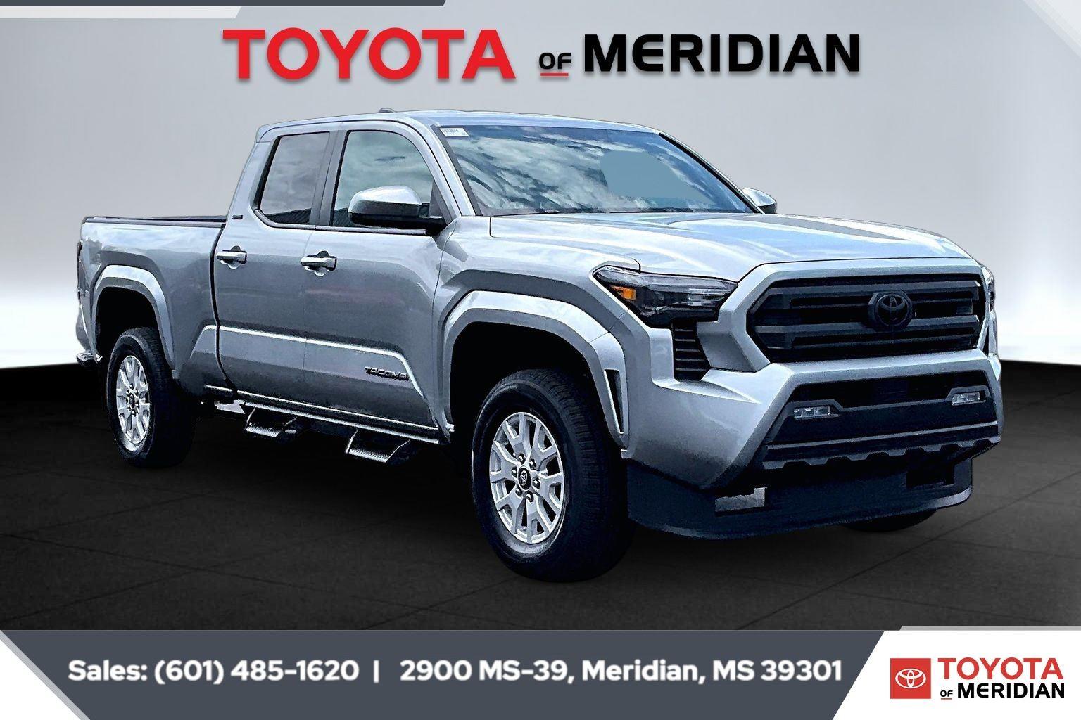 Celestial Silver Metallic 2024 Toyota Tacoma SR5 Double Cab 4WD Pickup Truck Four-Wheel Drive 8-Speed Automatic
