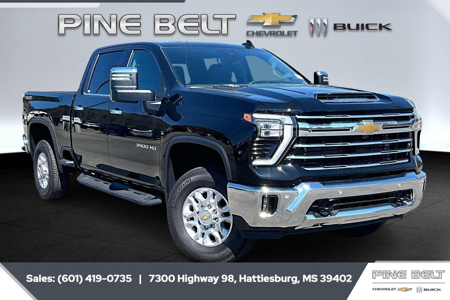 Black 2026 Chevrolet Silverado 3500HD LTZ Crew Cab 4WD Pickup Truck Four-Wheel Drive Automatic