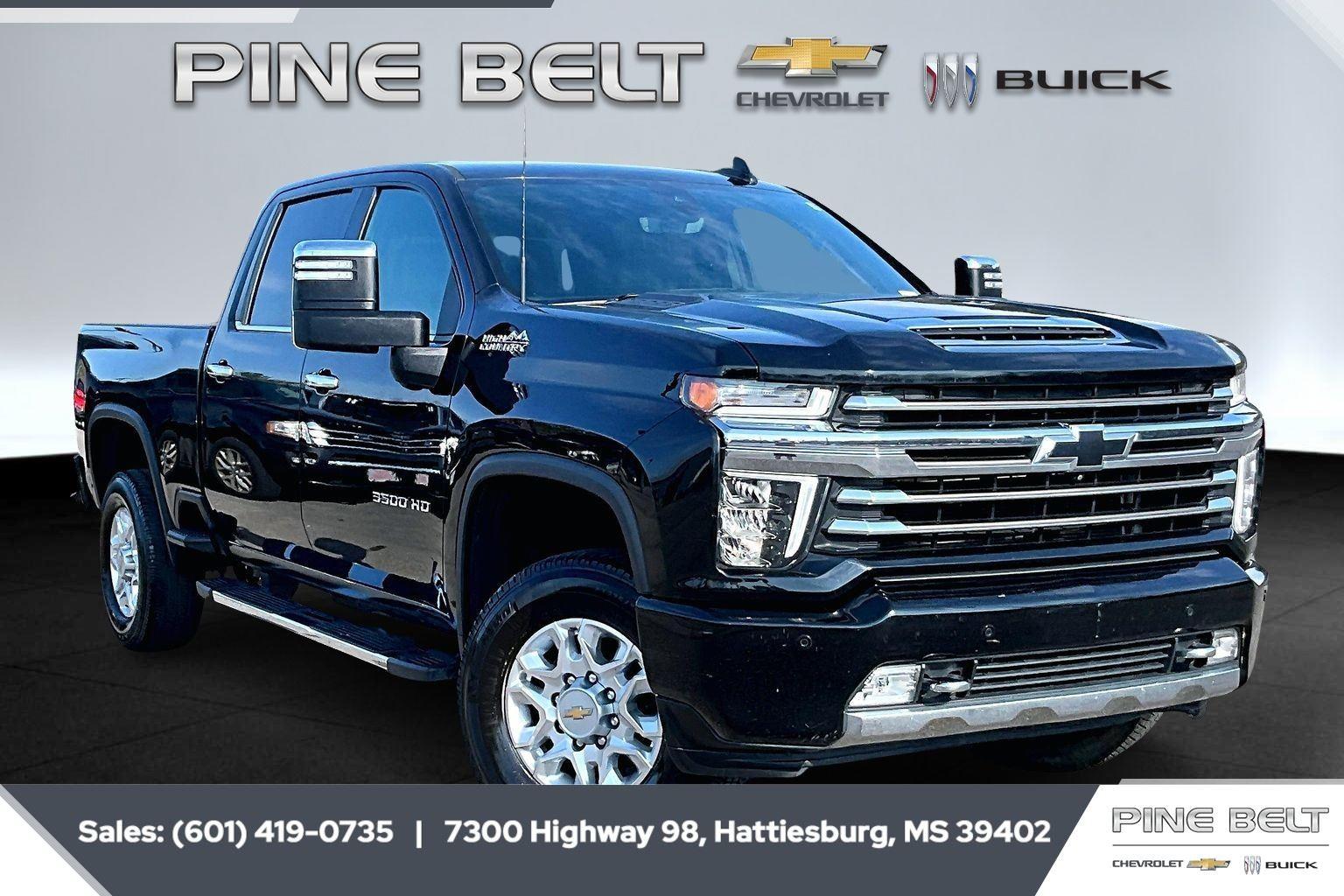 Black 2023 Chevrolet Silverado 3500HD High Country Crew Cab 4WD Pickup Truck Four-Wheel Drive 6-Speed Automatic