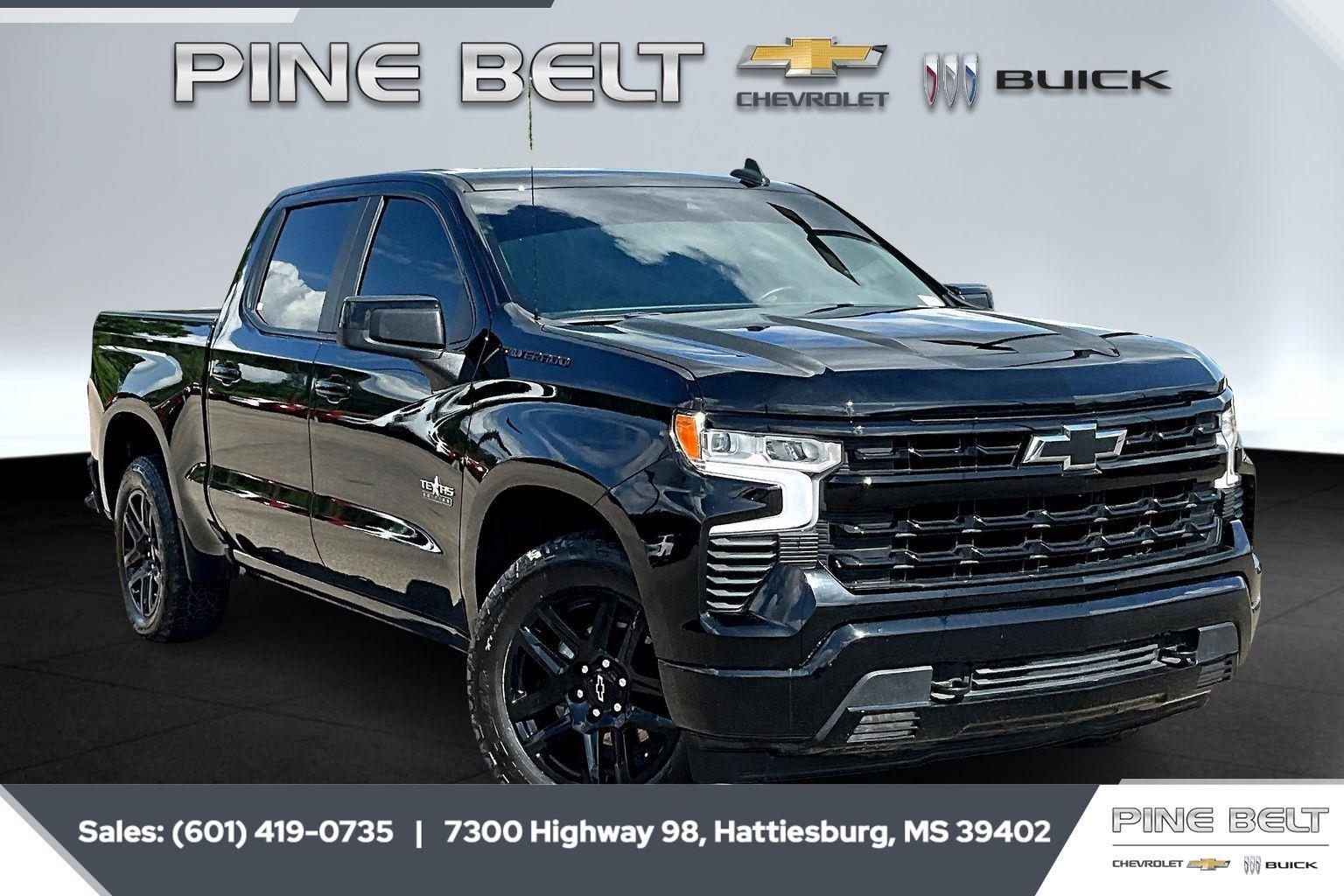 Black 2024 Chevrolet Silverado 1500 RST Crew Cab RWD Pickup Truck 4X2 Automatic