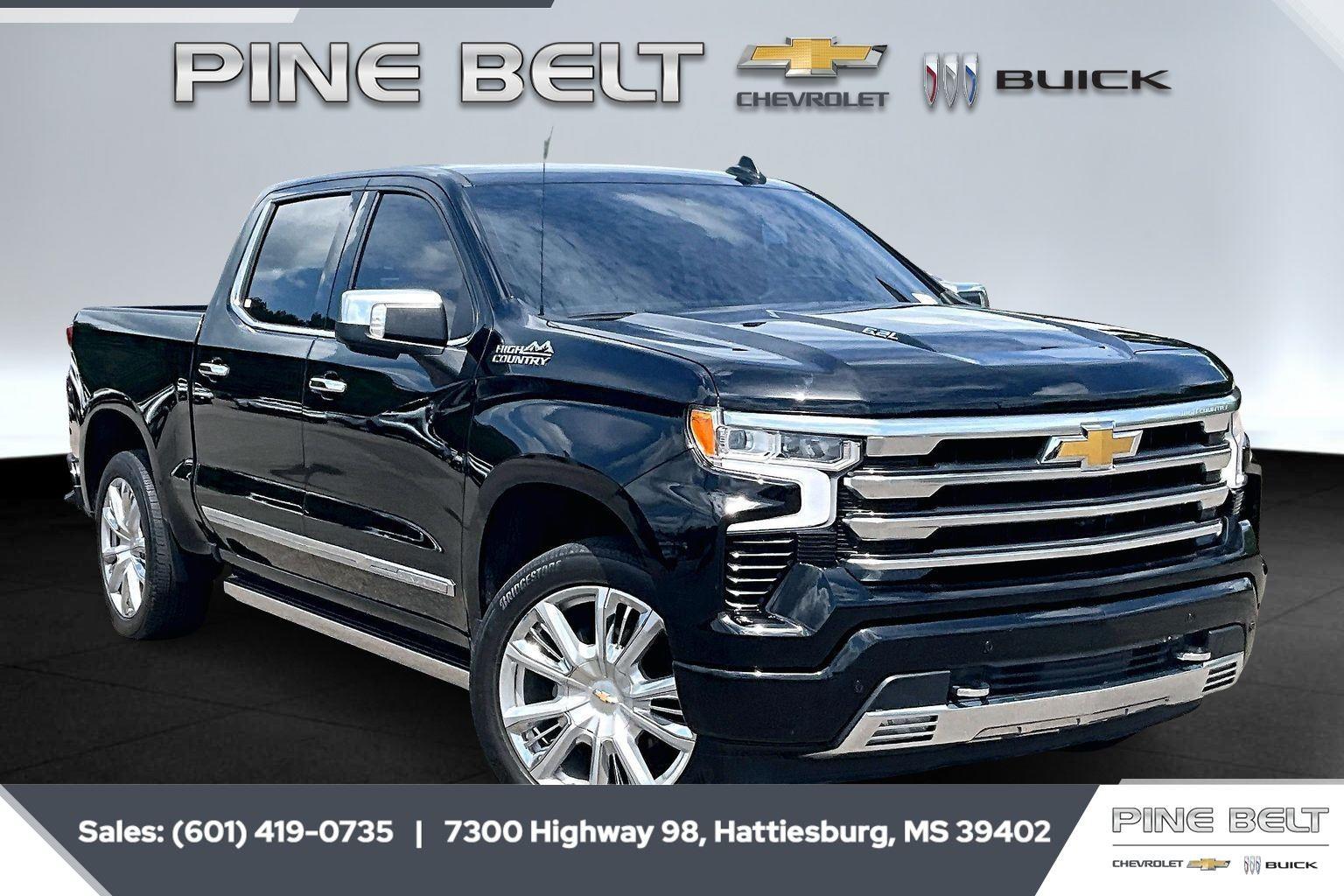 Black 2023 Chevrolet Silverado 1500 High Country Crew Cab 4WD Pickup Truck Four-Wheel Drive Automatic