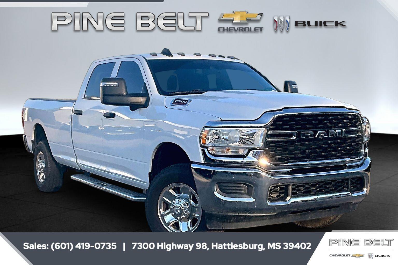 Bright White Clearcoat 2023 RAM 2500 Tradesman Crew Cab LB 4WD Pickup Truck Four-Wheel Drive 8-Speed Automatic