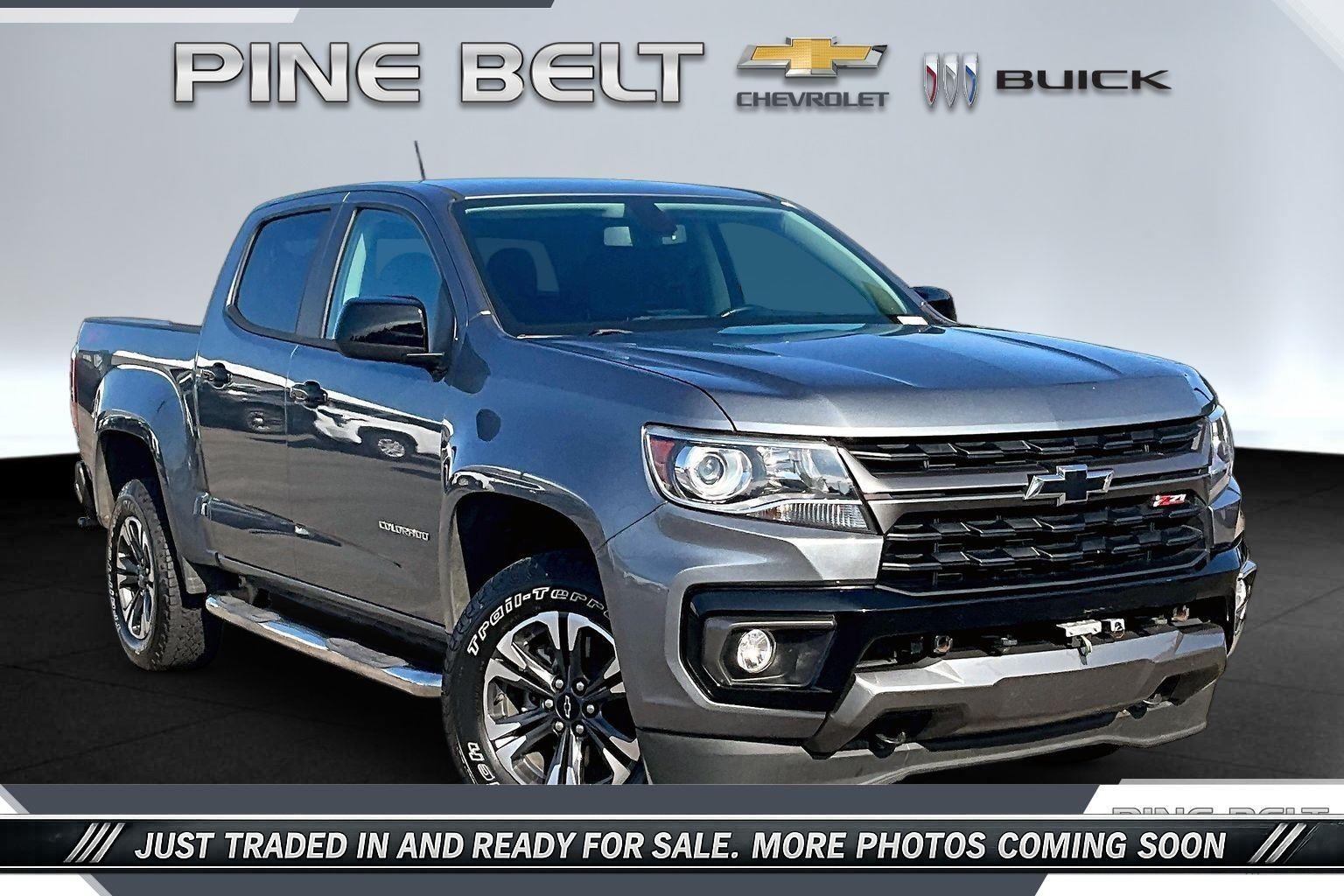 Gray (Satin Steel Metallic) 2021 Chevrolet Colorado Z71 Crew Cab 4WD Pickup Truck Four-Wheel Drive 8-Speed Automatic