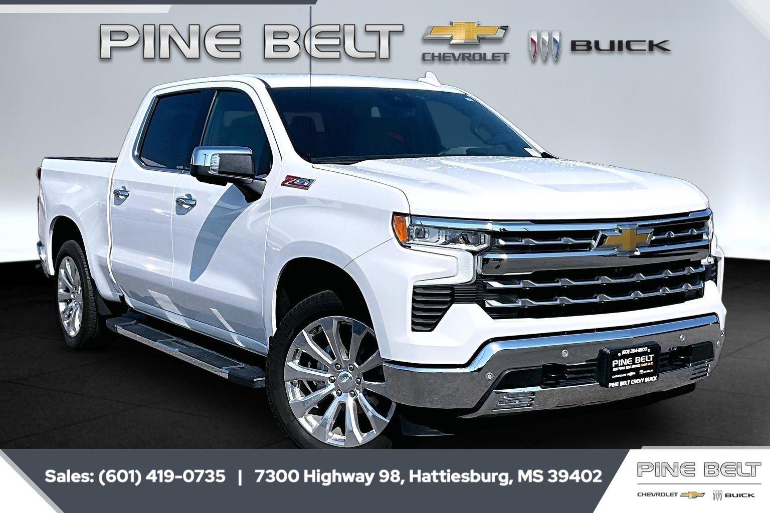 Summit White 2023 Chevrolet Silverado 1500 Pickup Truck Four-Wheel Drive Automatic