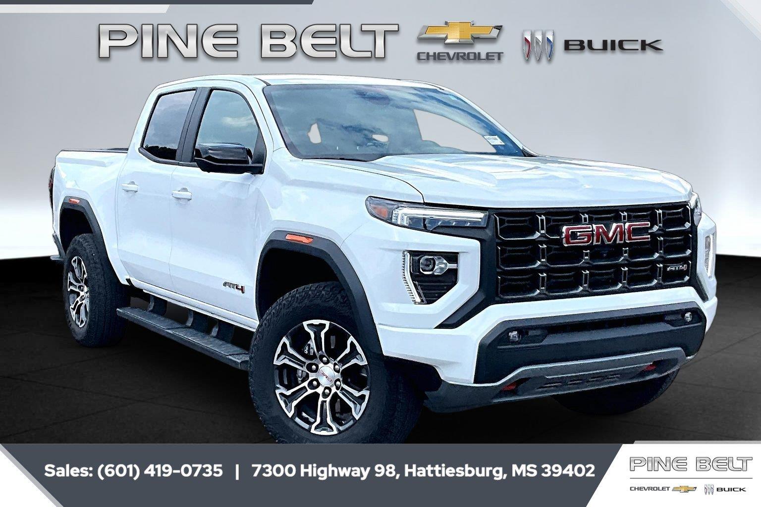 Summit White 2023 GMC Canyon Pickup Truck Four-Wheel Drive 8-Speed Automatic