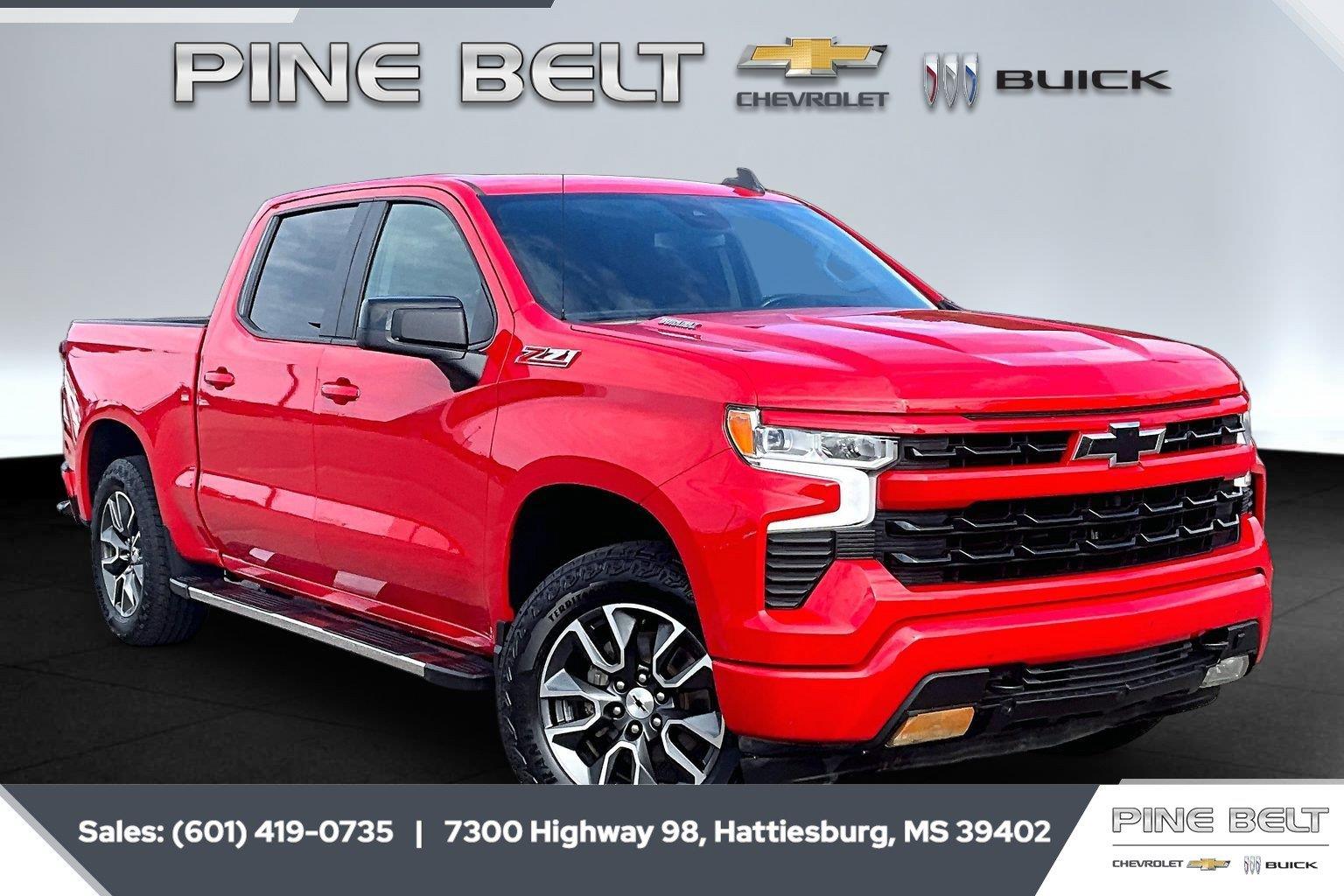 Red Hot 2023 Chevrolet Silverado 1500 Pickup Truck Four-Wheel Drive Automatic