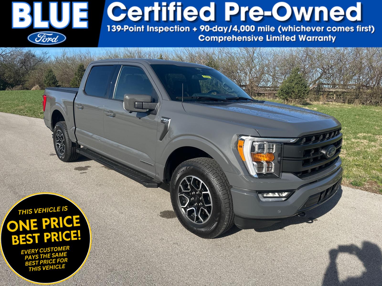 Gray (Lead Foot) 2021 Ford F-150 Lariat SuperCrew 4WD Pickup Truck Four-Wheel Drive Automatic
