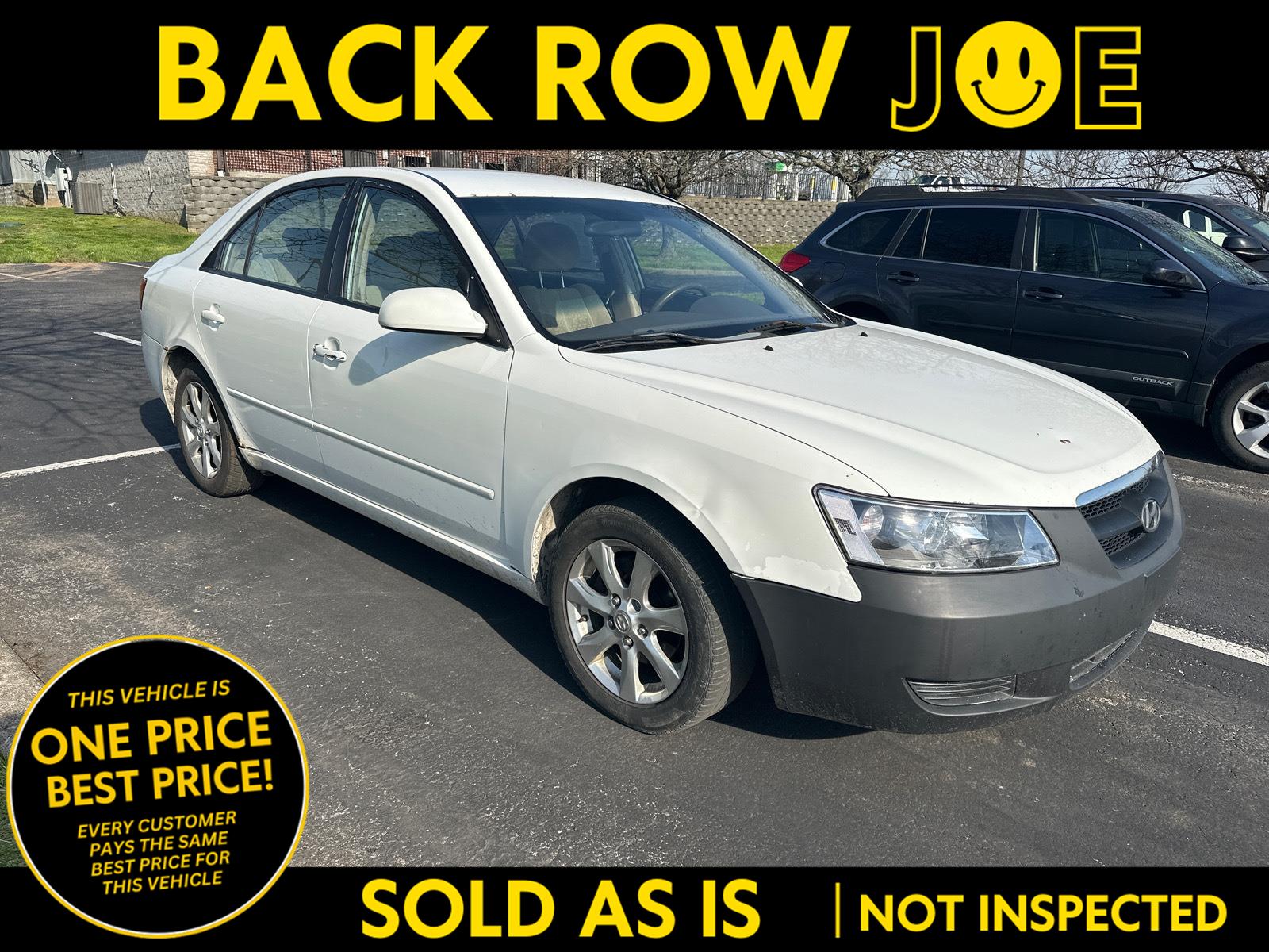 Arctic White 2007 Hyundai Sonata GLS FWD Sedan Front-Wheel Drive 5-Speed Manual