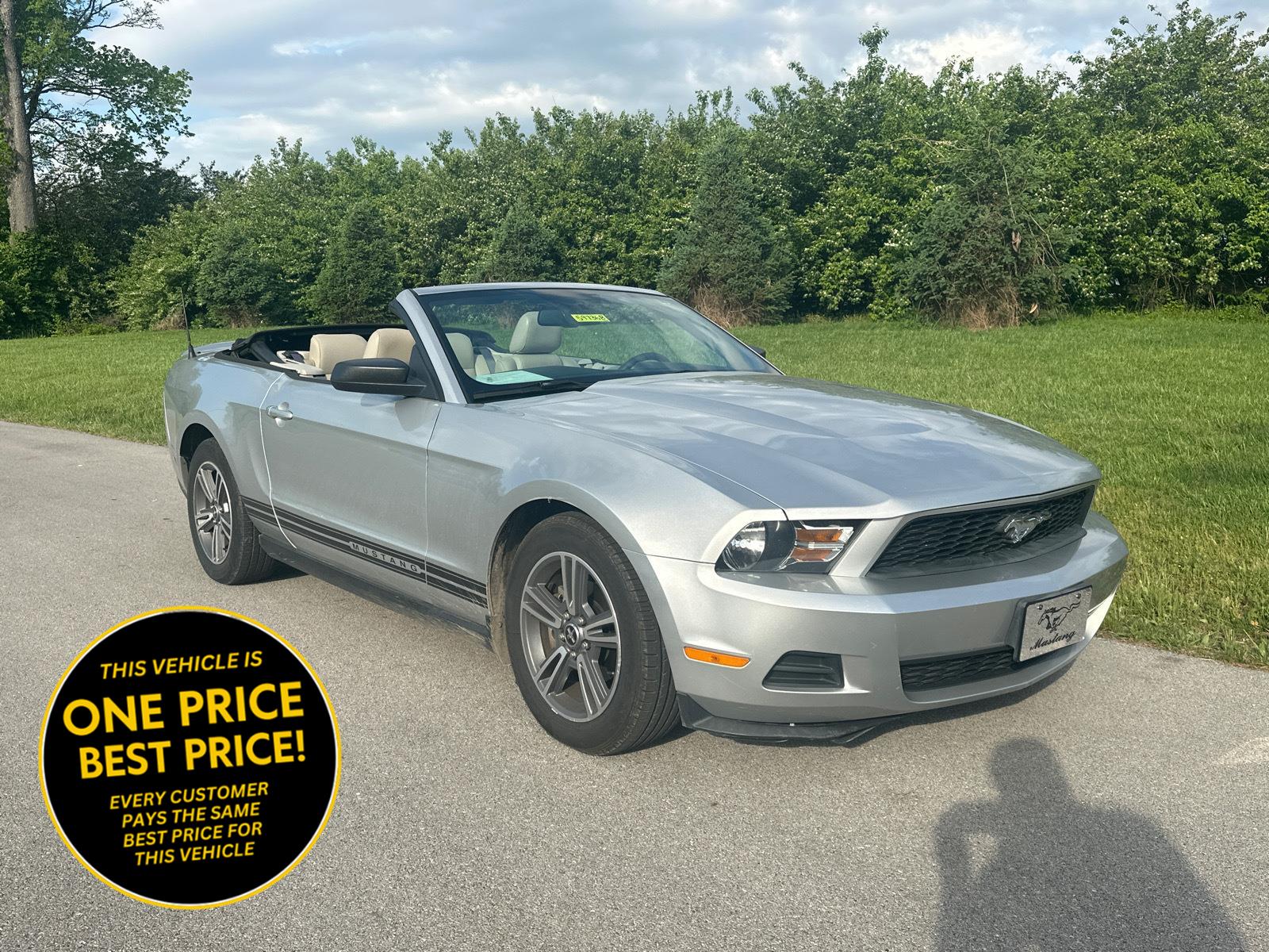 Brilliant Silver Metallic 2010 Ford Mustang V6 Premium Convertible RWD Convertible Rear-Wheel Drive 5-Speed Automatic