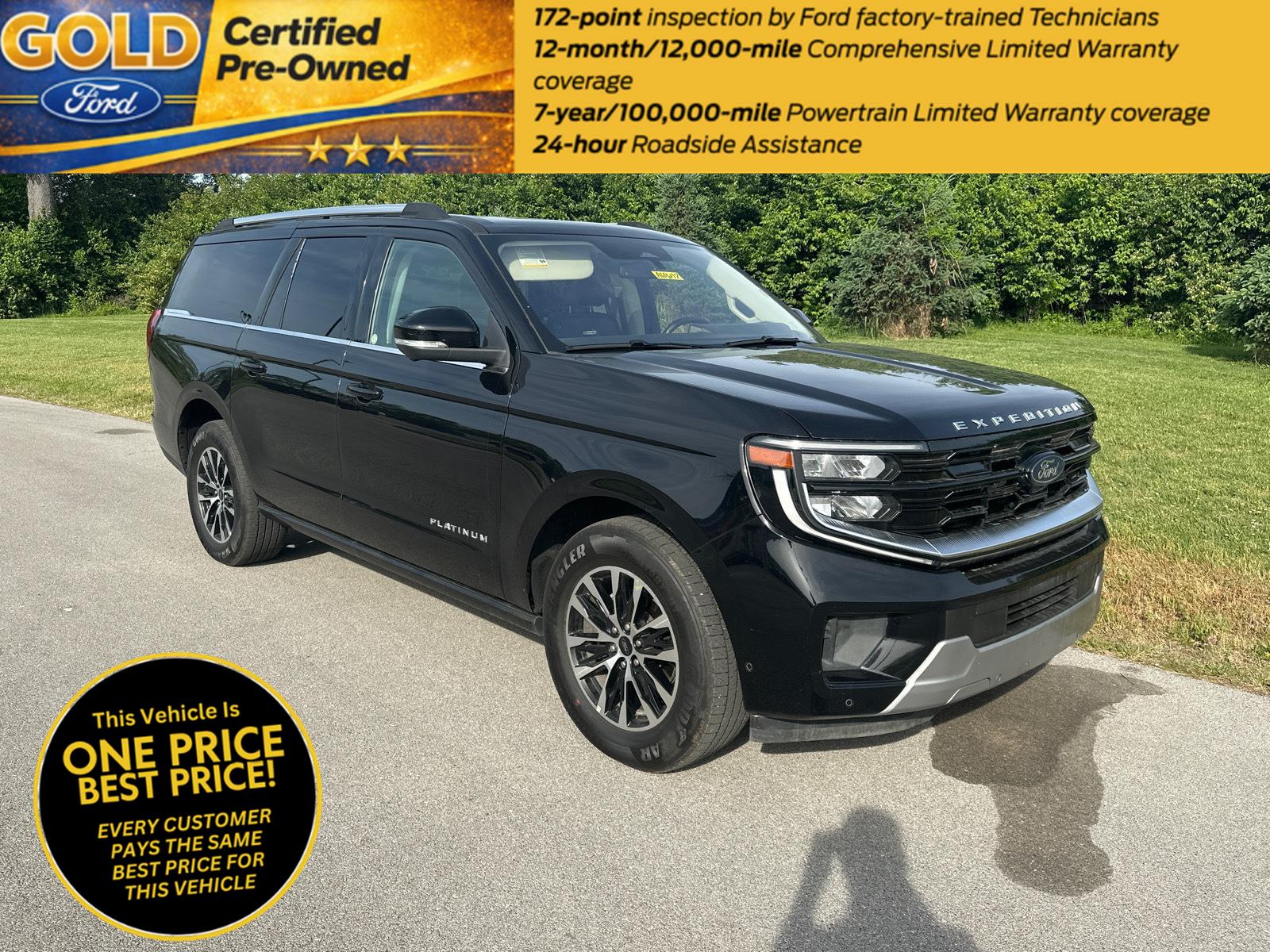 Agate Black Metallic 2025 Ford Expedition MAX Platinum 4WD SUV / Crossover Four-Wheel Drive Automatic