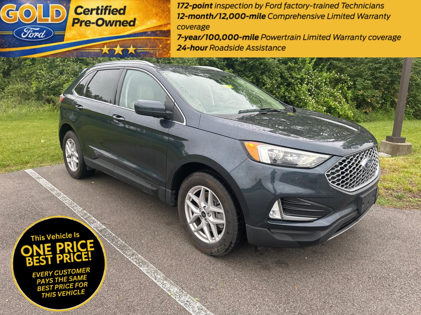 Stone Blue Metallic 2024 Ford Edge SEL AWD SUV / Crossover All-Wheel Drive 8-Speed Automatic