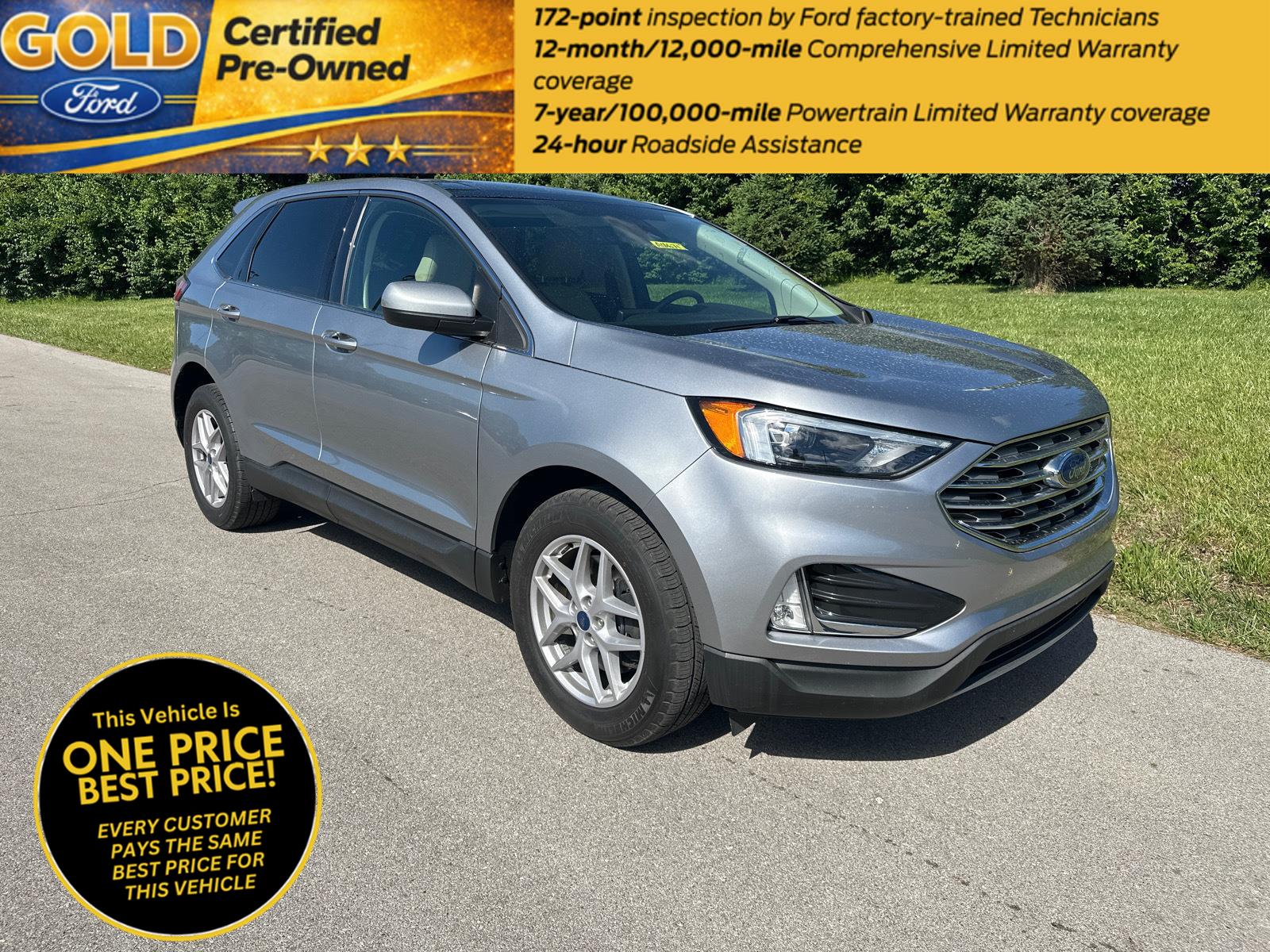 Iconic Silver Metallic 2022 Ford Edge SEL AWD SUV / Crossover All-Wheel Drive 8-Speed Automatic