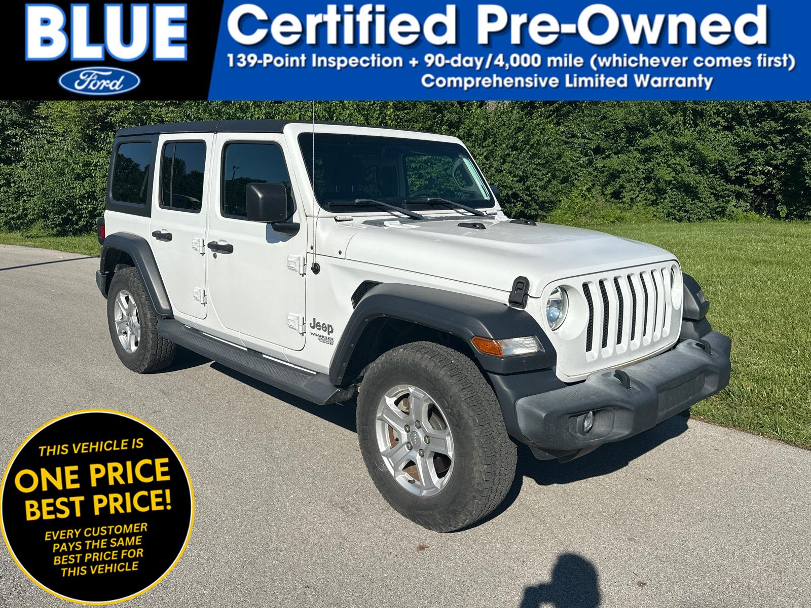 Bright White Clearcoat 2019 Jeep Wrangler SUV / Crossover Four-Wheel Drive 8-Speed Automatic