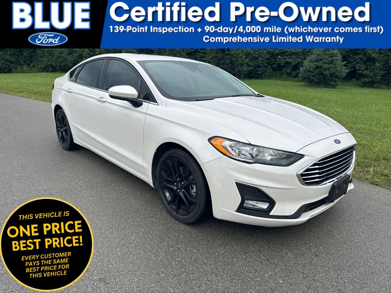 White Platinum Metallic Tri-Coat 2019 Ford Fusion Sedan Front-Wheel Drive 6-Speed Automatic