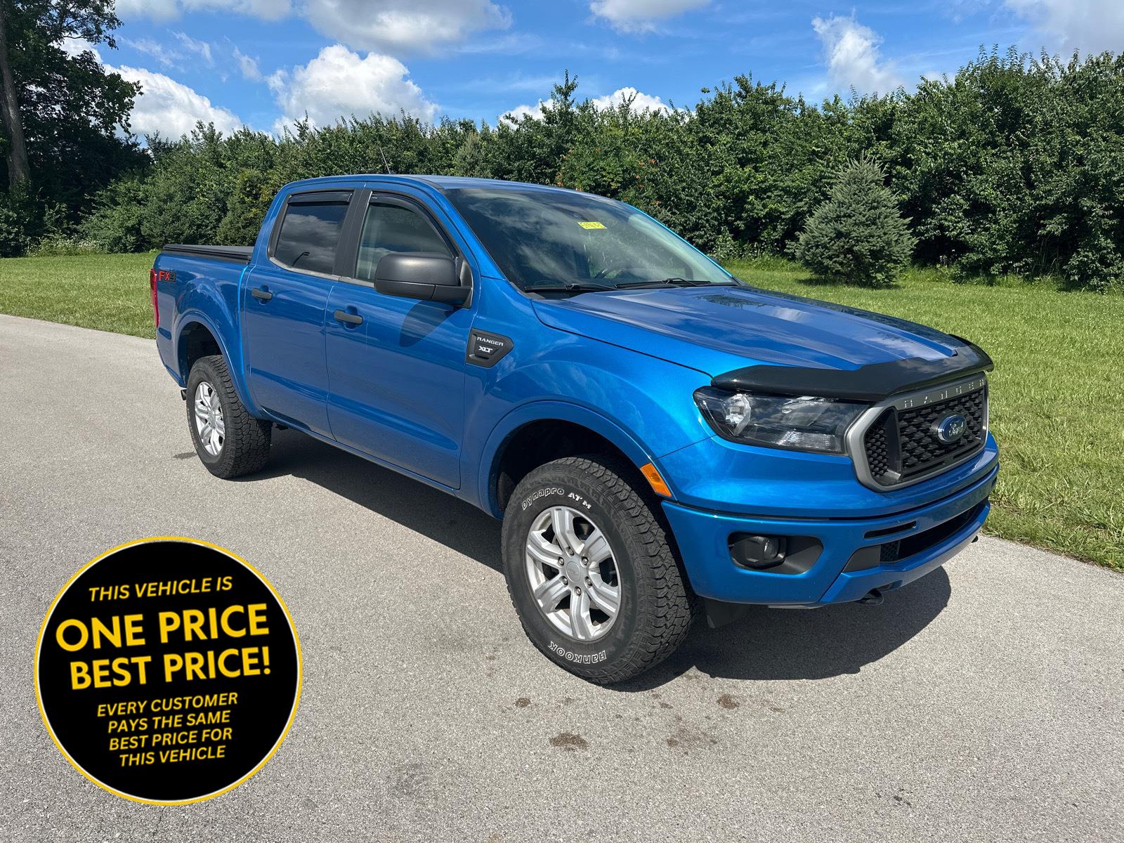 Velocity Blue Metallic 2021 Ford Ranger Pickup Truck Four-Wheel Drive Automatic