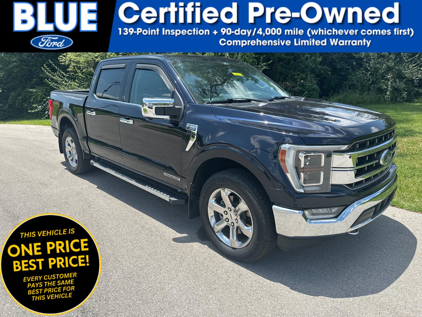 Antimatter Blue Metallic 2021 Ford F-150 Pickup Truck Four-Wheel Drive Automatic