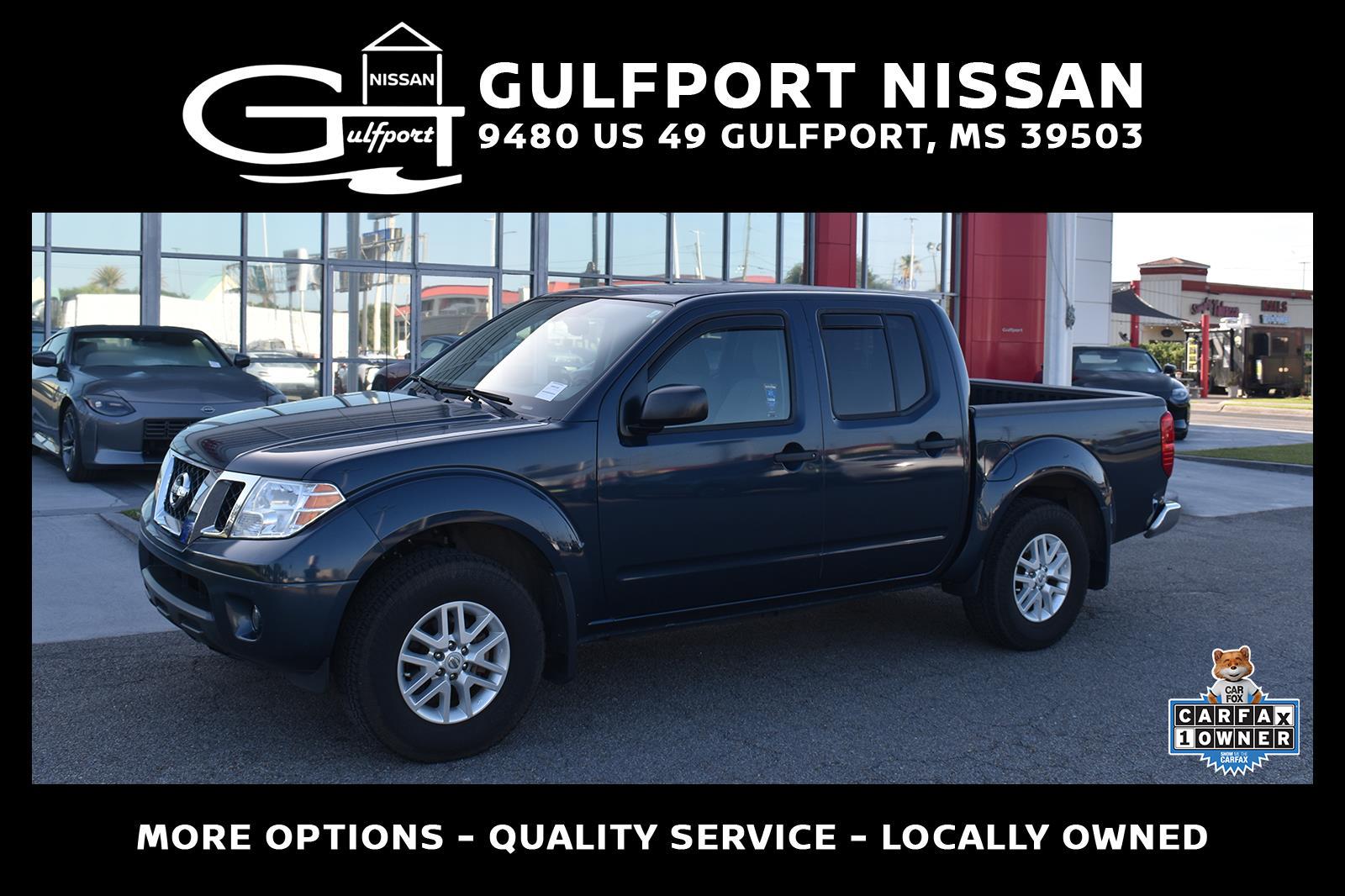 Arctic Blue Metallic 2019 Nissan Frontier SV V6 Crew Cab 4WD Pickup Truck Four-Wheel Drive Automatic