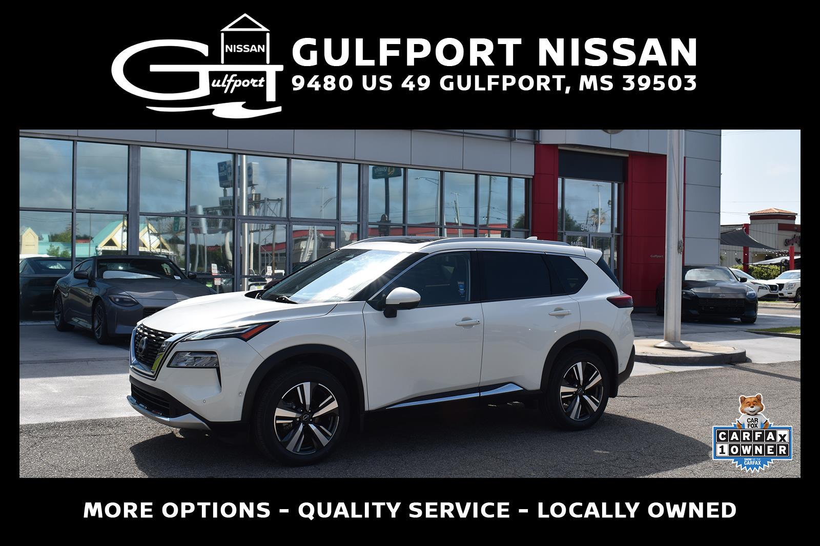 Pearl White Tricoat 2023 Nissan Rogue Platinum FWD SUV / Crossover Front-Wheel Drive Continuously Variable Transmission