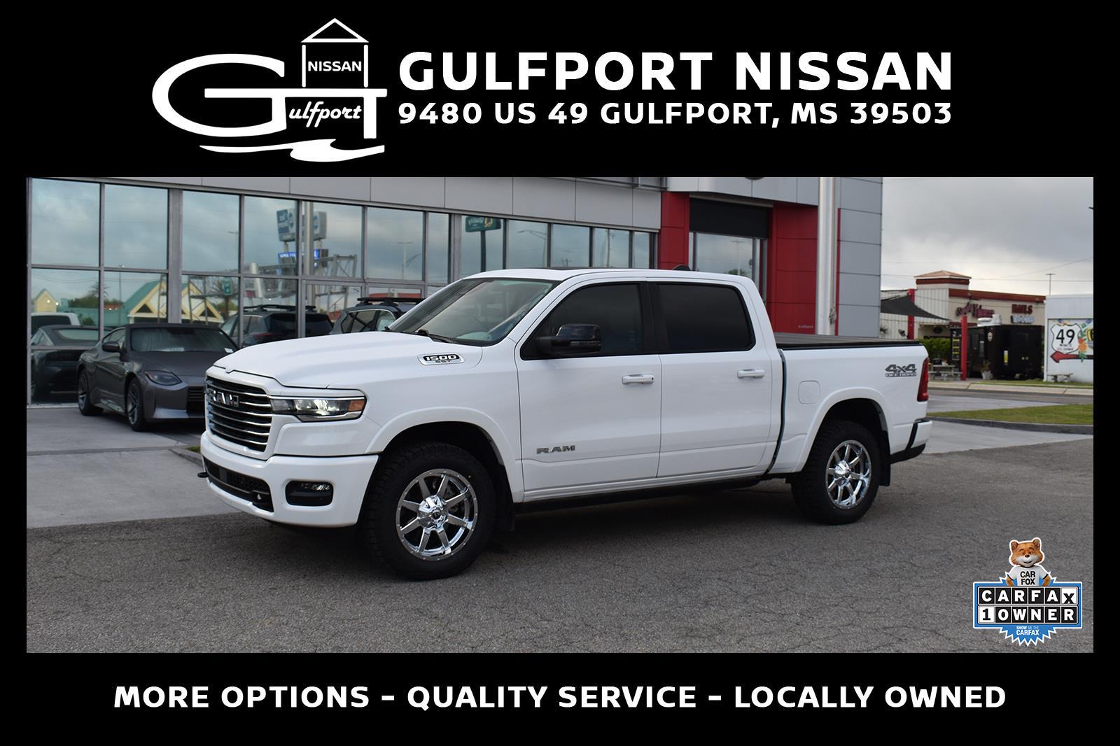 Bright White Clearcoat 2025 RAM 1500 Pickup Truck Four-Wheel Drive 8-Speed Automatic