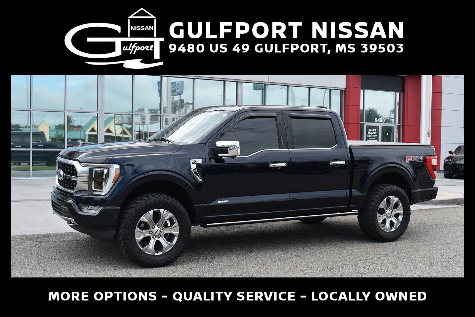 Agate Black Metallic 2021 Ford F-150 Platinum SuperCrew 4WD Pickup Truck Four-Wheel Drive Automatic