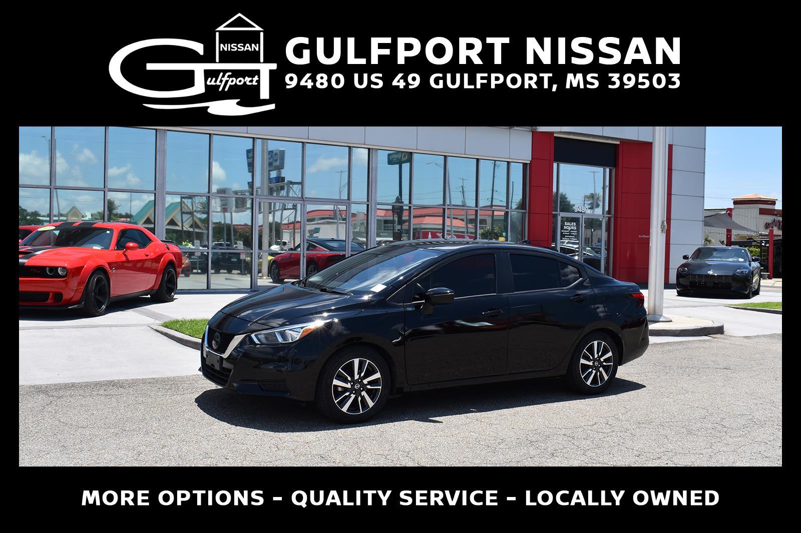 Super Black 2021 Nissan Versa SV FWD Sedan Front-Wheel Drive Continuously Variable Transmission