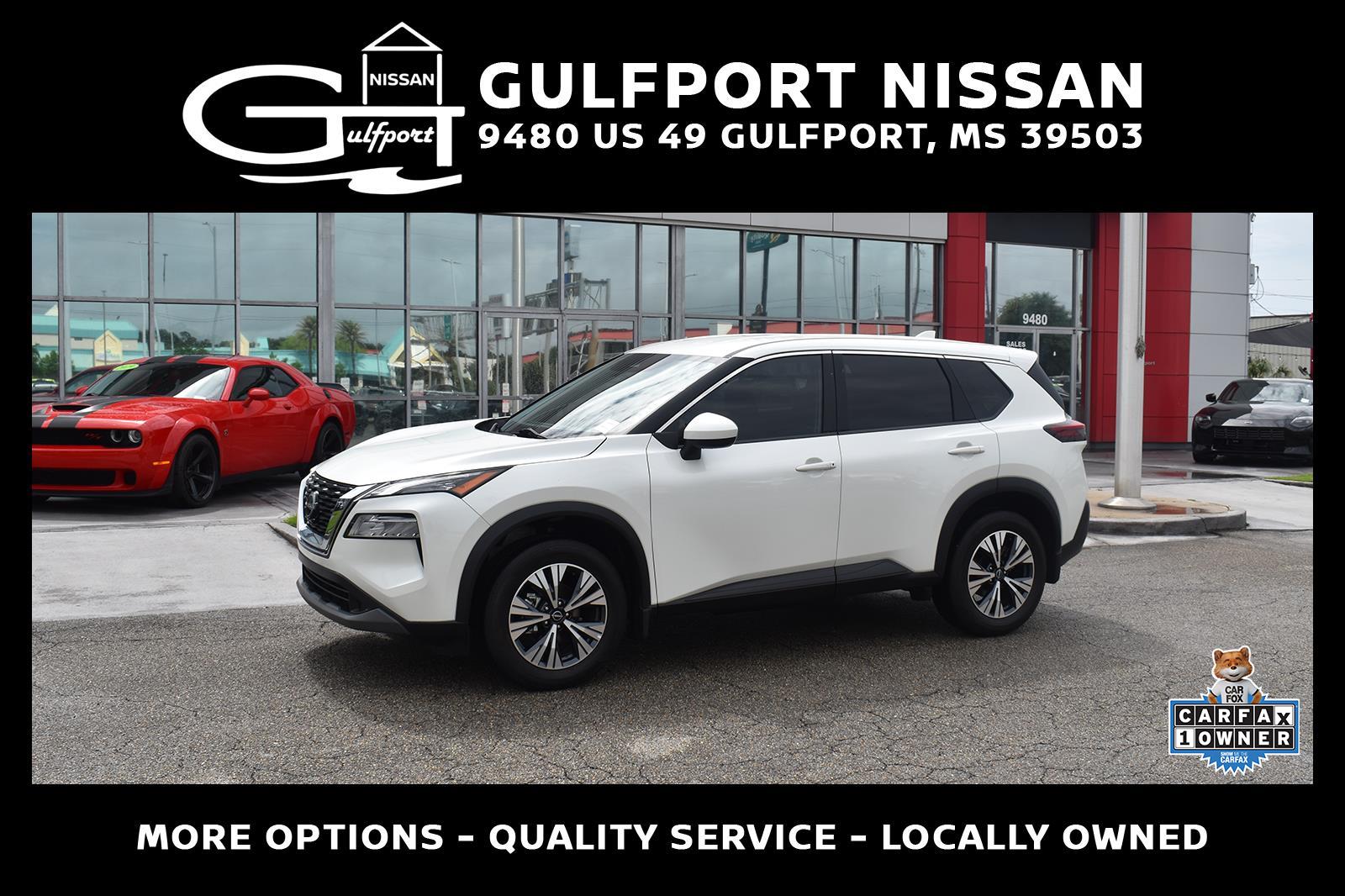 Pearl White Tricoat 2023 Nissan Rogue SUV / Crossover Front-Wheel Drive Continuously Variable Transmission