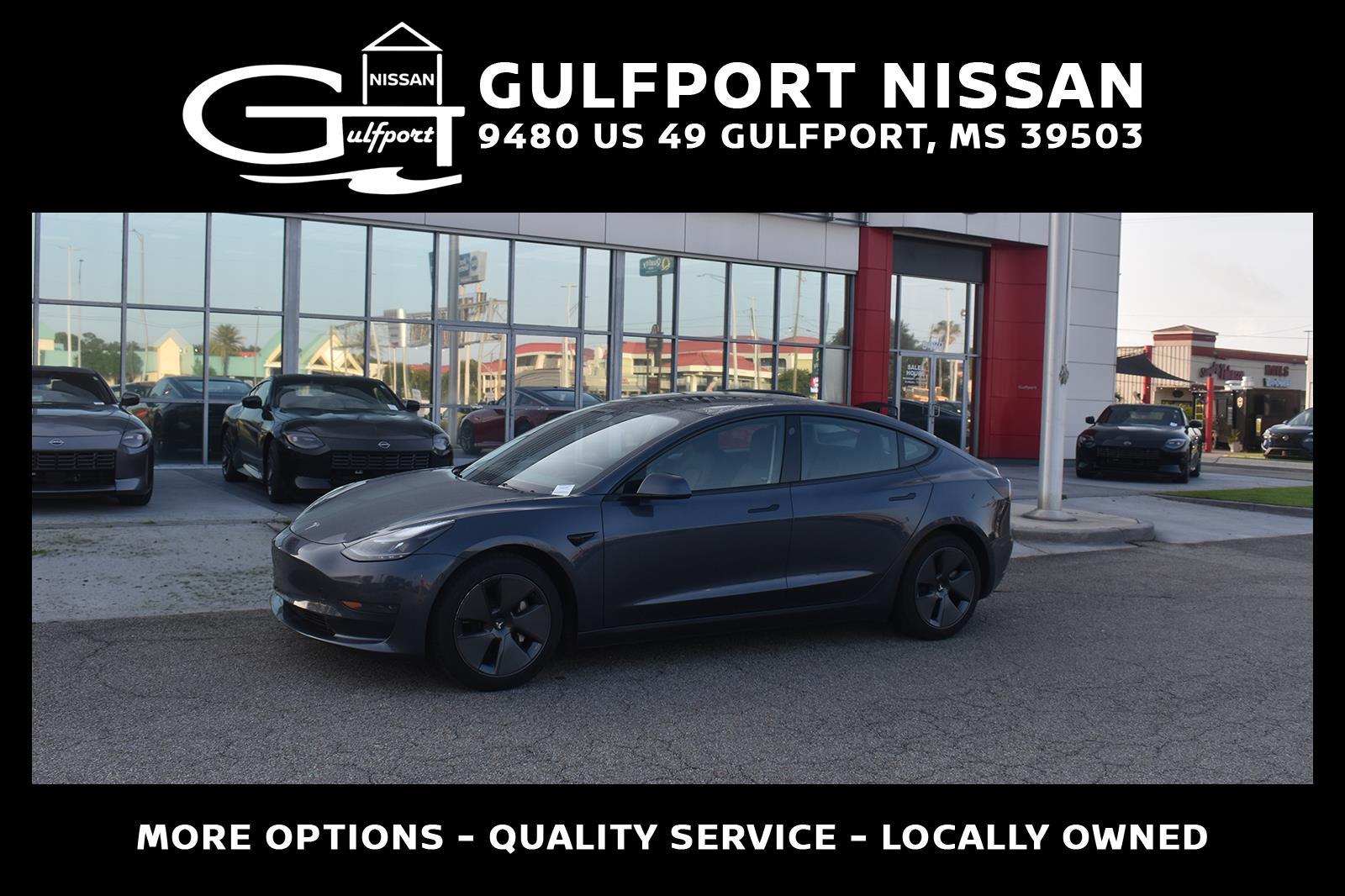Gray 2023 Tesla Model 3 Sedan Rear-Wheel Drive Automatic