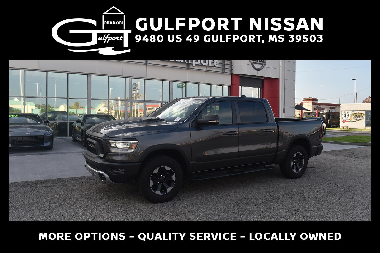 Gray (Granite Crystal Metallic Clearcoat) 2019 RAM 1500 Pickup Truck Four-Wheel Drive 8-Speed Automatic