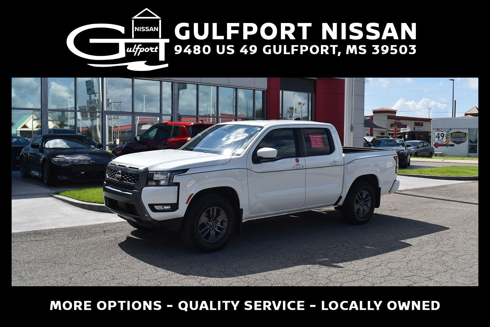Glacier White 2025 Nissan Frontier Pickup Truck 4X2 Automatic