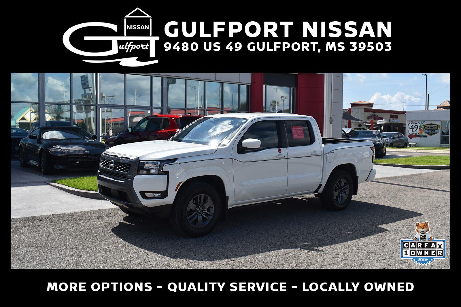 Glacier White 2025 Nissan Frontier Pickup Truck 4X2 Automatic