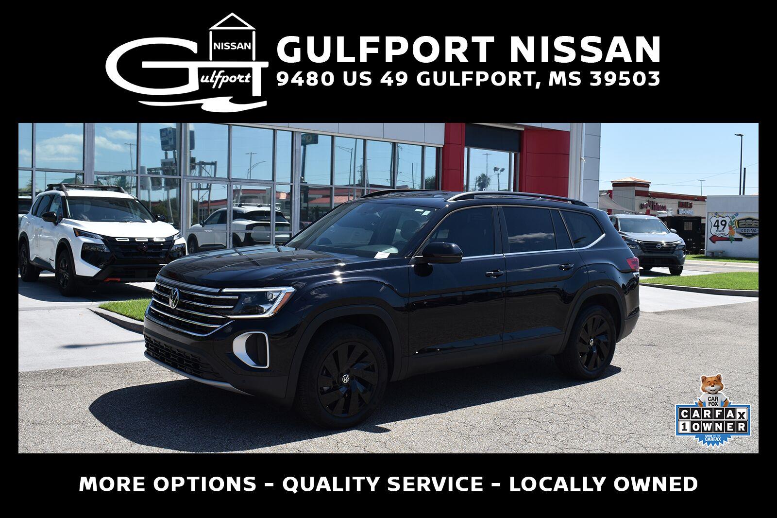 Deep Black Pearl 2025 Volkswagen Atlas SUV / Crossover Front-Wheel Drive Automatic