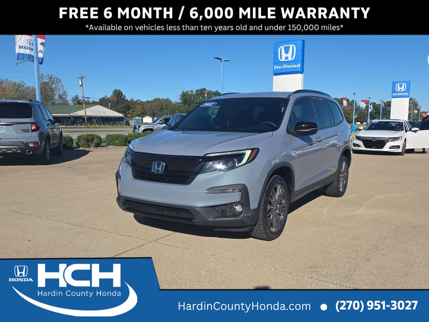 Sonic Gray Pearl 2022 Honda Pilot SUV / Crossover All-Wheel Drive Automatic