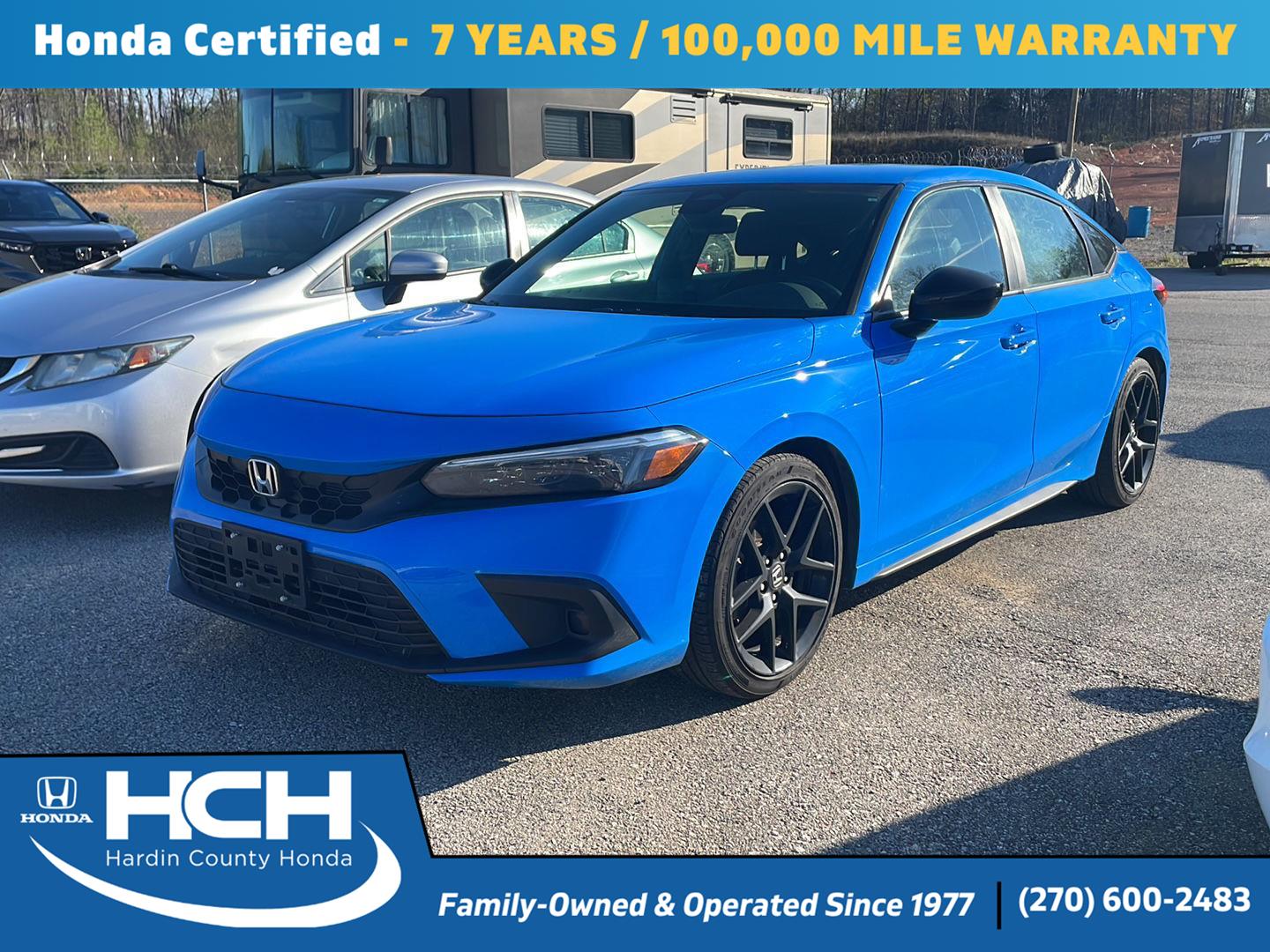 Boost Blue Pearl 2024 Honda Civic Hatchback Sport FWD Hatchback Front-Wheel Drive Continuously Variable Transmission