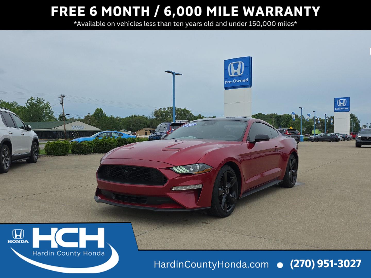 Rapid Red Metallic Tinted Clearcoat 2022 Ford Mustang EcoBoost Fastback RWD Coupe Rear-Wheel Drive 6-Speed Manual