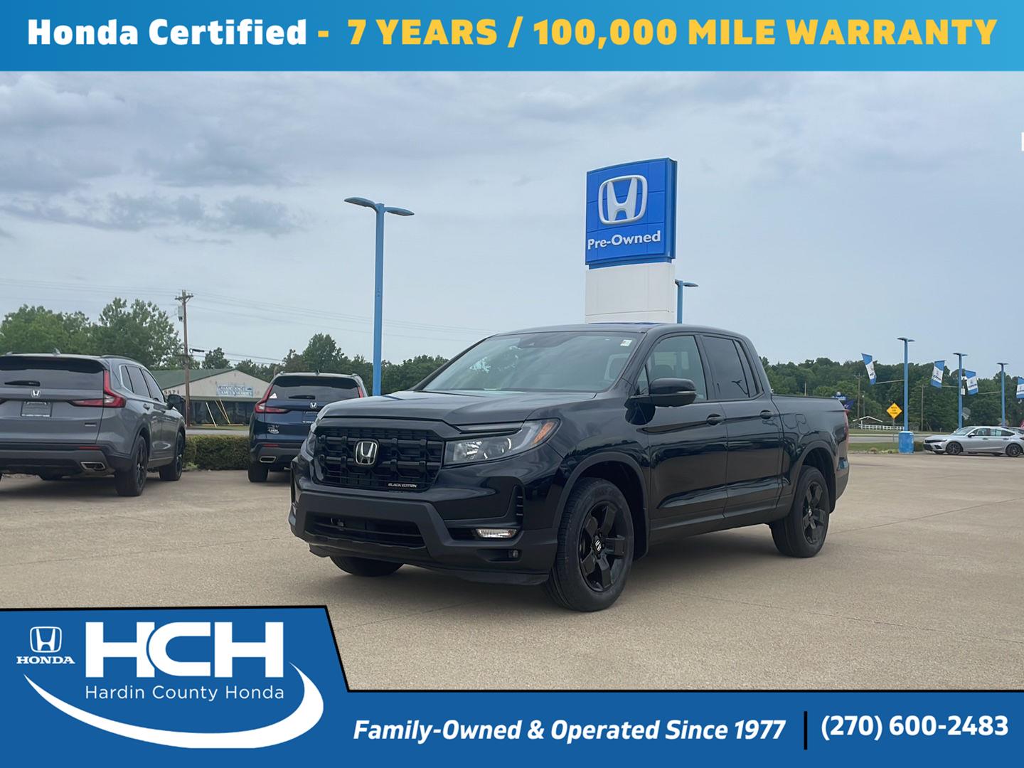 Crystal Black Pearl 2024 Honda Ridgeline Black Edition AWD Pickup Truck All-Wheel Drive Automatic