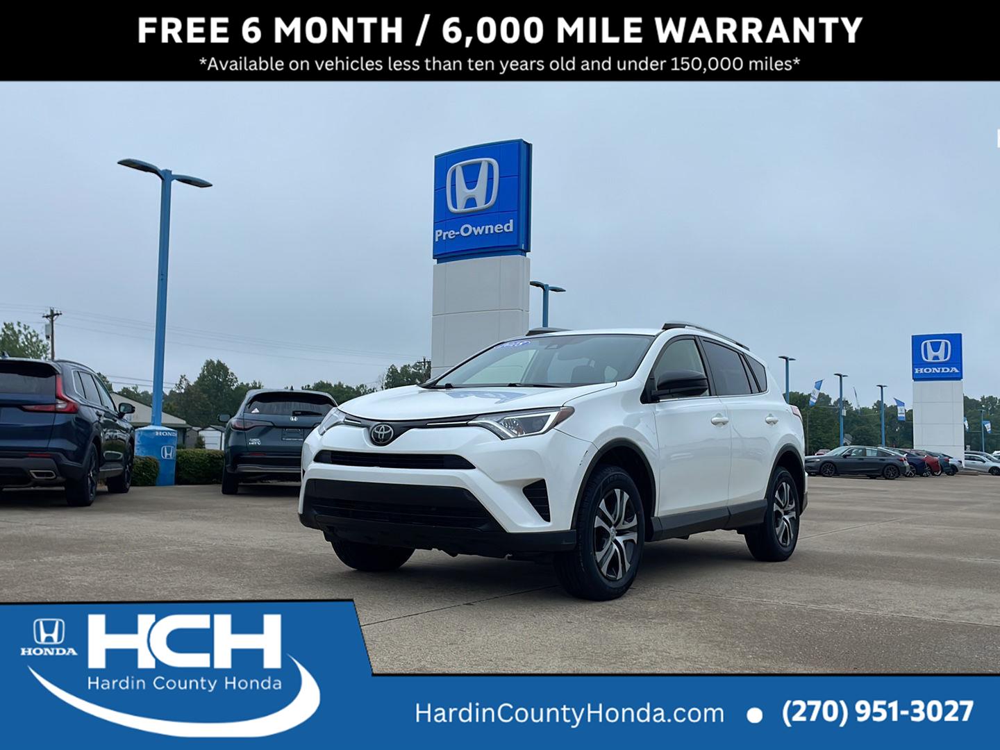 Super White 2018 Toyota RAV4 LE SUV / Crossover Front-Wheel Drive Automatic