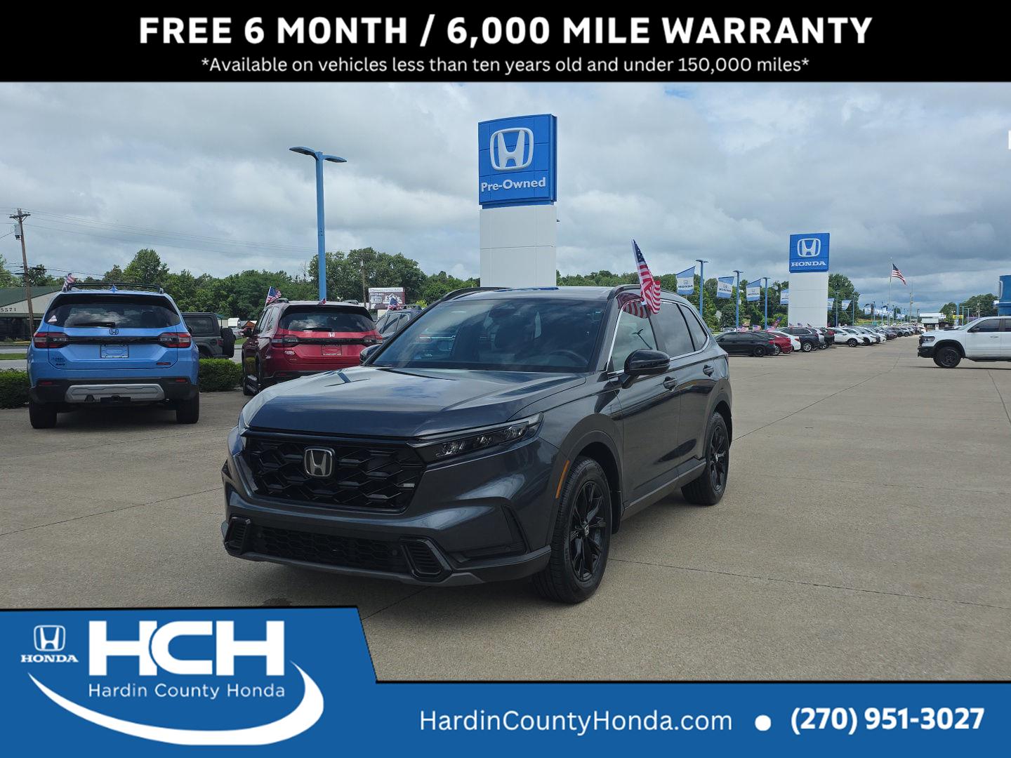 Meteorite Gray Metallic 2025 Honda CR-V Hybrid SUV / Crossover All-Wheel Drive Continuously Variable Transmission